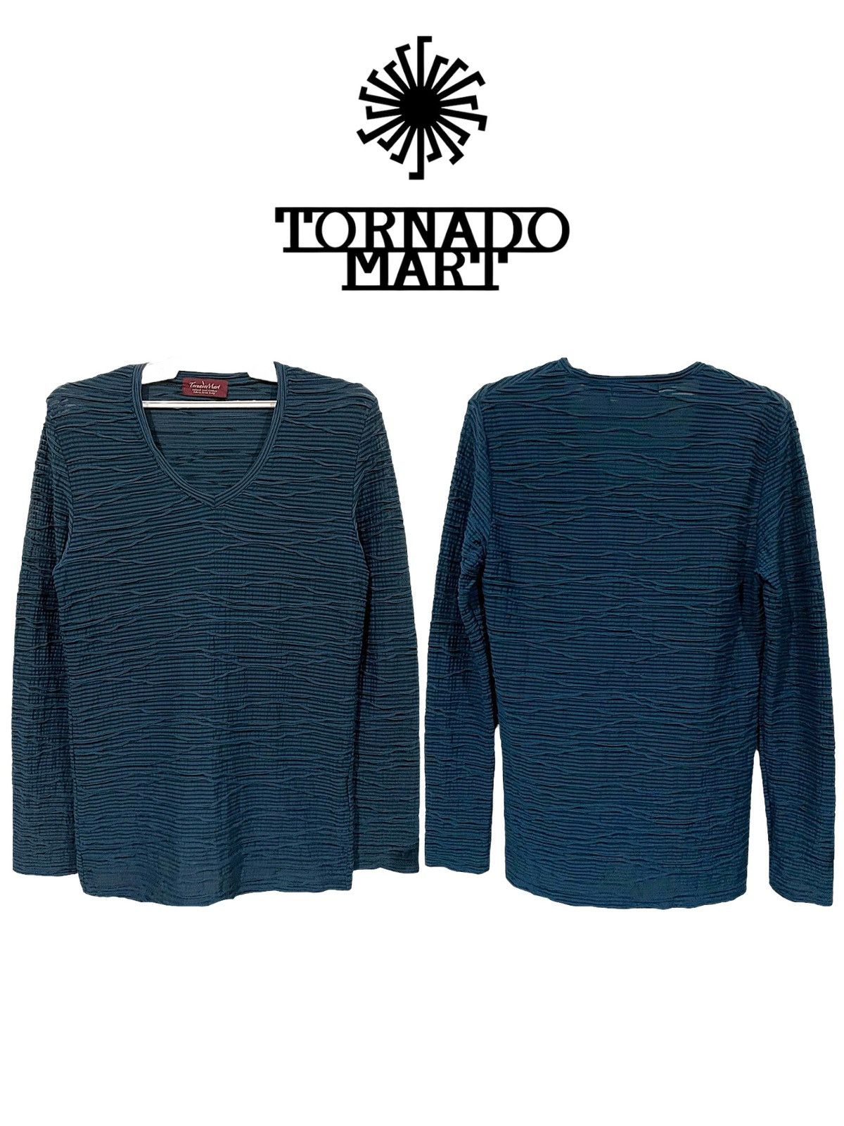 If Six Was Nine Vintage Tornado Mart Japan Pleated Longsleeve Shirt Size US M / EU 48-50 / 2 - 2 Thumbnail