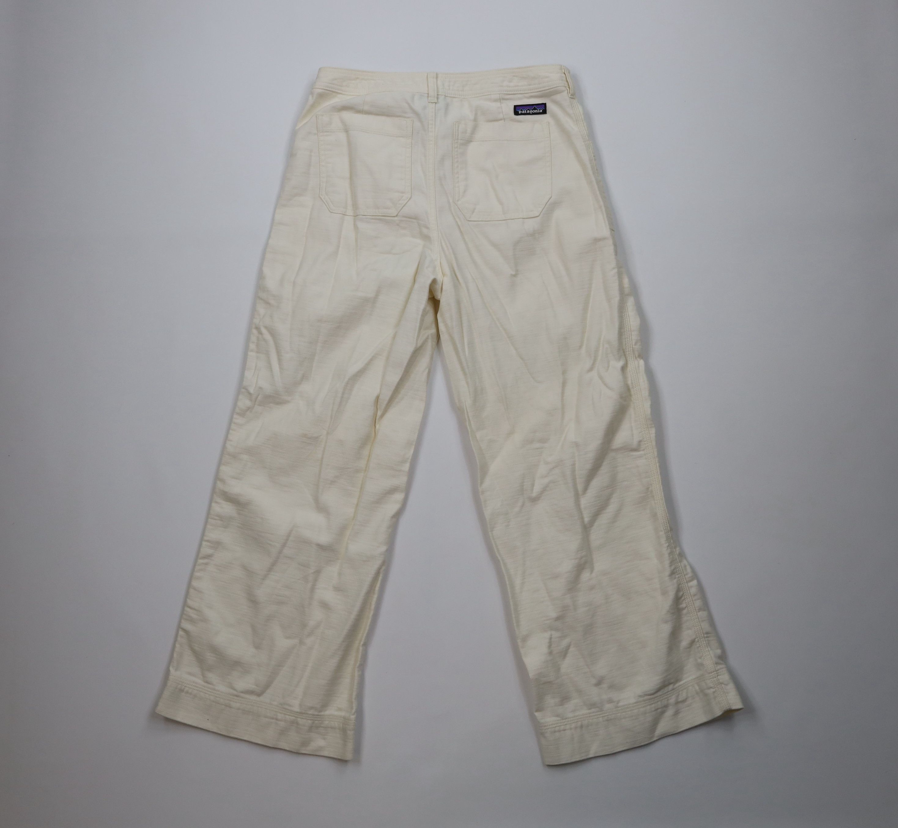 Patagonia Patagonia Flared Wide Leg Slub Woven Pants Cream Cotton Size 32" / US 10 / IT 46 - 9 Thumbnail