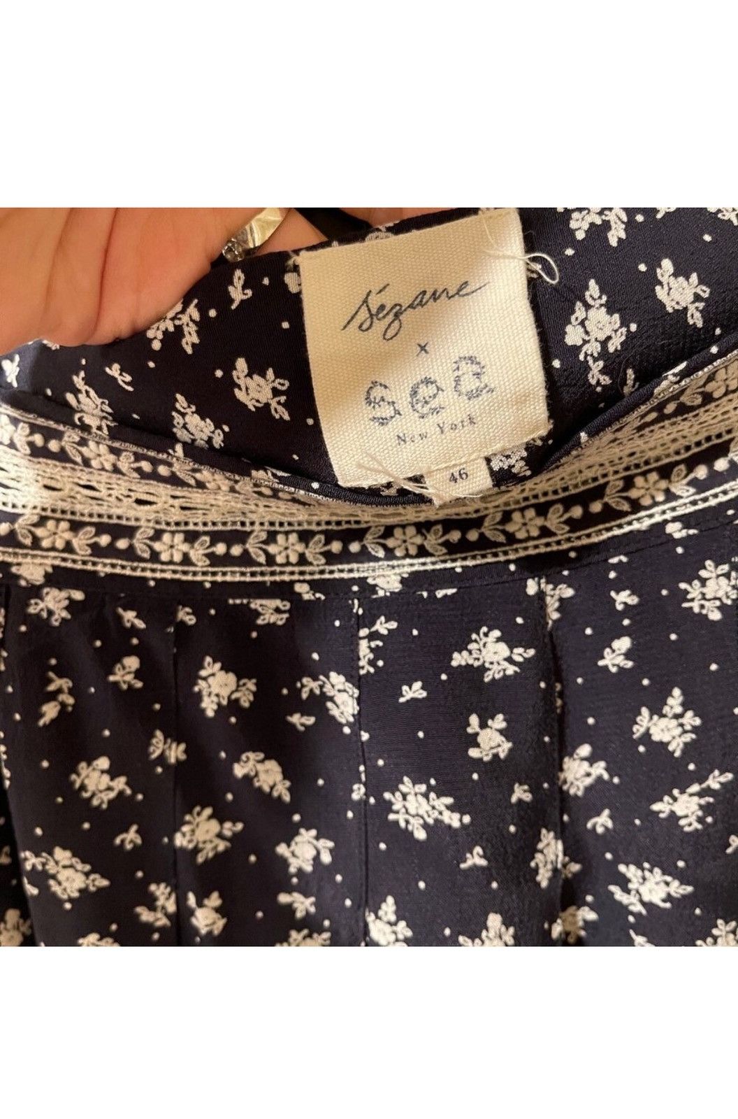 Sezane Sezane Alicia Midi Skirt in 2-tone jacquard Size 36" / US 14 / IT 50 - 3 Thumbnail