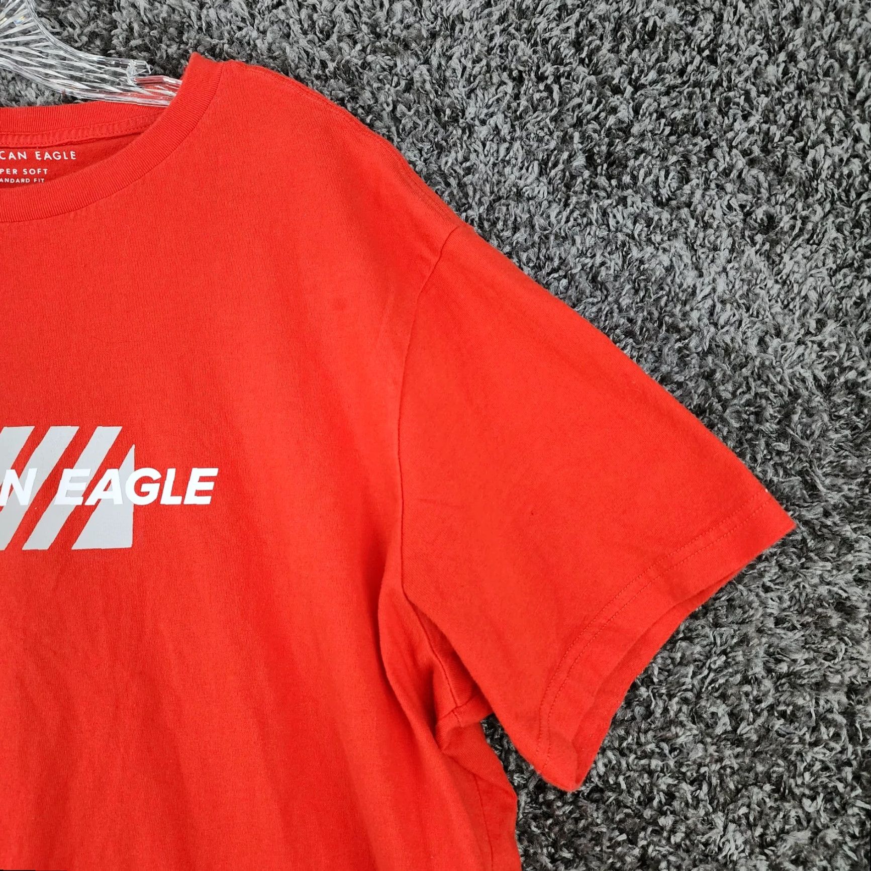 American Eagle Outfitters American Eagle Mens Red Orange Short Sleeve Super Soft T-Shirt XL Size Size US XL / EU 56 / 4 - 3 Thumbnail