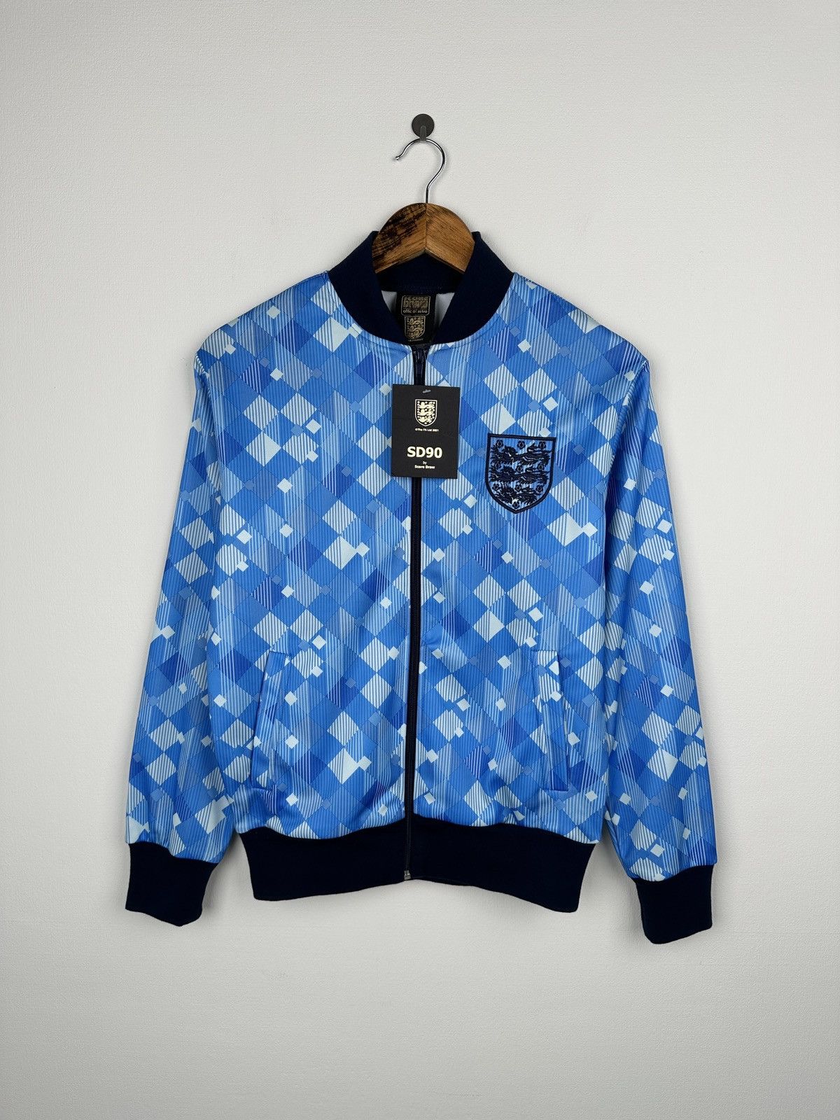 Vintage SCORE DRAW 90 England Retro Track Top Jacket Soccer Size US S / EU 44-46 / 1 - 1 Thumbnail