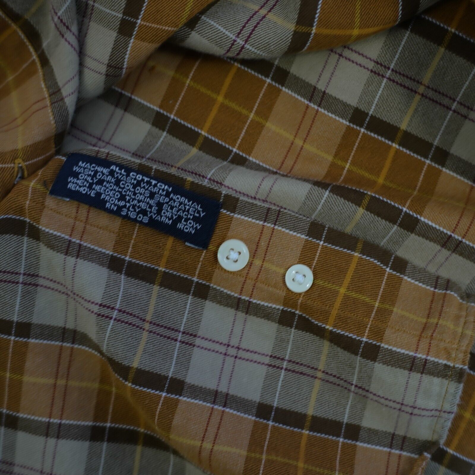 Jos. A. Bank Jos A Bank XL Brown Plaid Flannel Button Down Long Sleeve Size US XL / EU 56 / 4 - 11 Thumbnail
