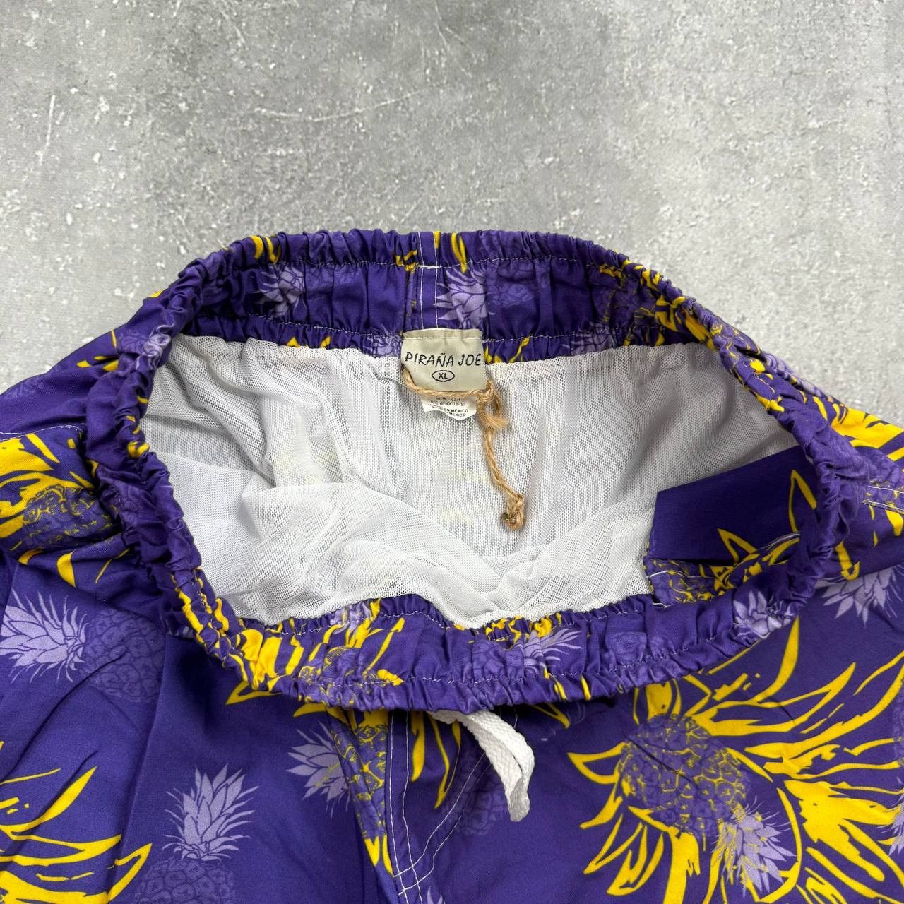 Vintage Vintage Piranha Joe Pineapple Print Swim Beach Shorts Purple Size US 31 - 9 Thumbnail