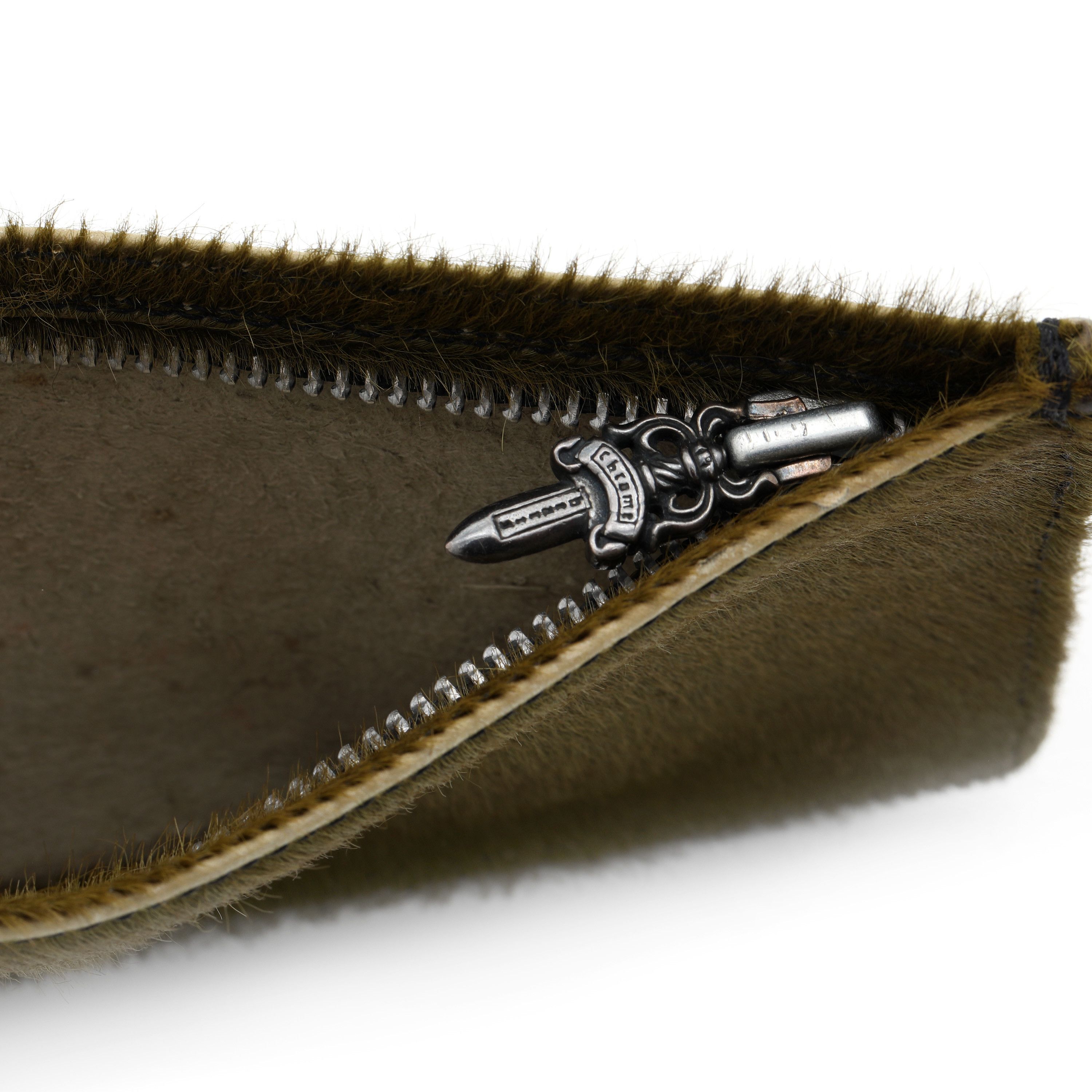 Chrome Hearts Mohair Green Zip Wallet Size ONE SIZE - 4 Thumbnail