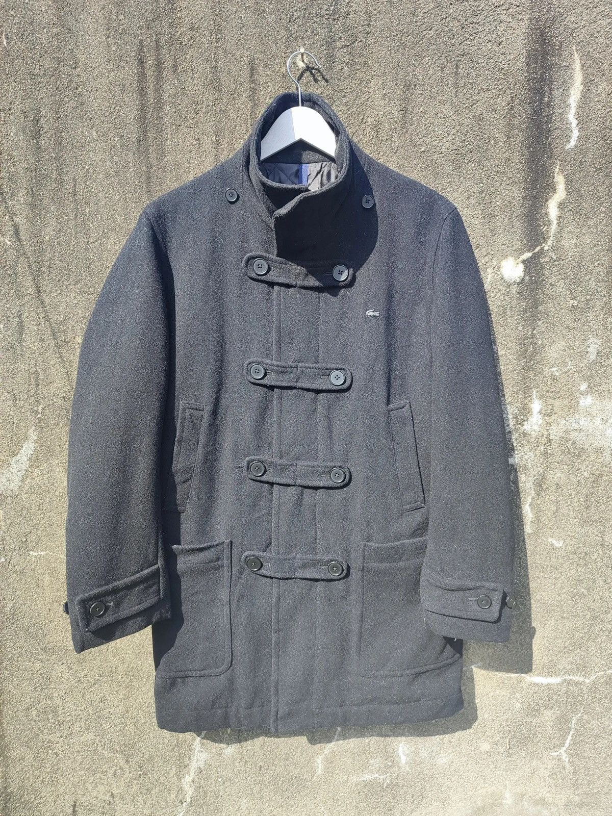 Designer × Lacoste Lacoste Wool Blend Officer Coat – Size 46/2 Size US M / EU 48-50 / 2 - 1 Thumbnail