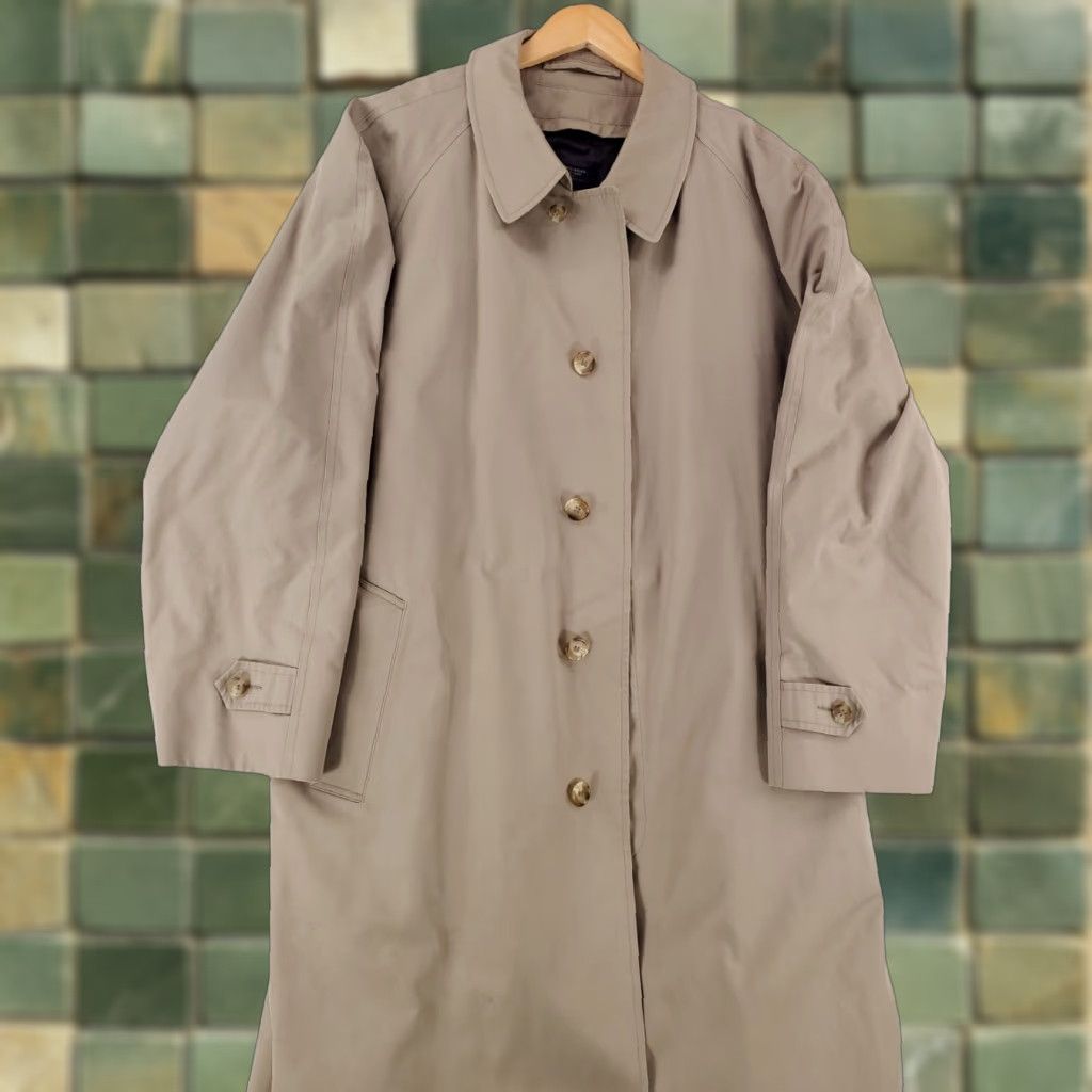 Brooks Brothers VINTAGE Brooks Brothers Trench Coat Overcoat Jacket Mens XL Beige Wool Lined Tan Size US XL / EU 56 / 4 - 1 Thumbnail