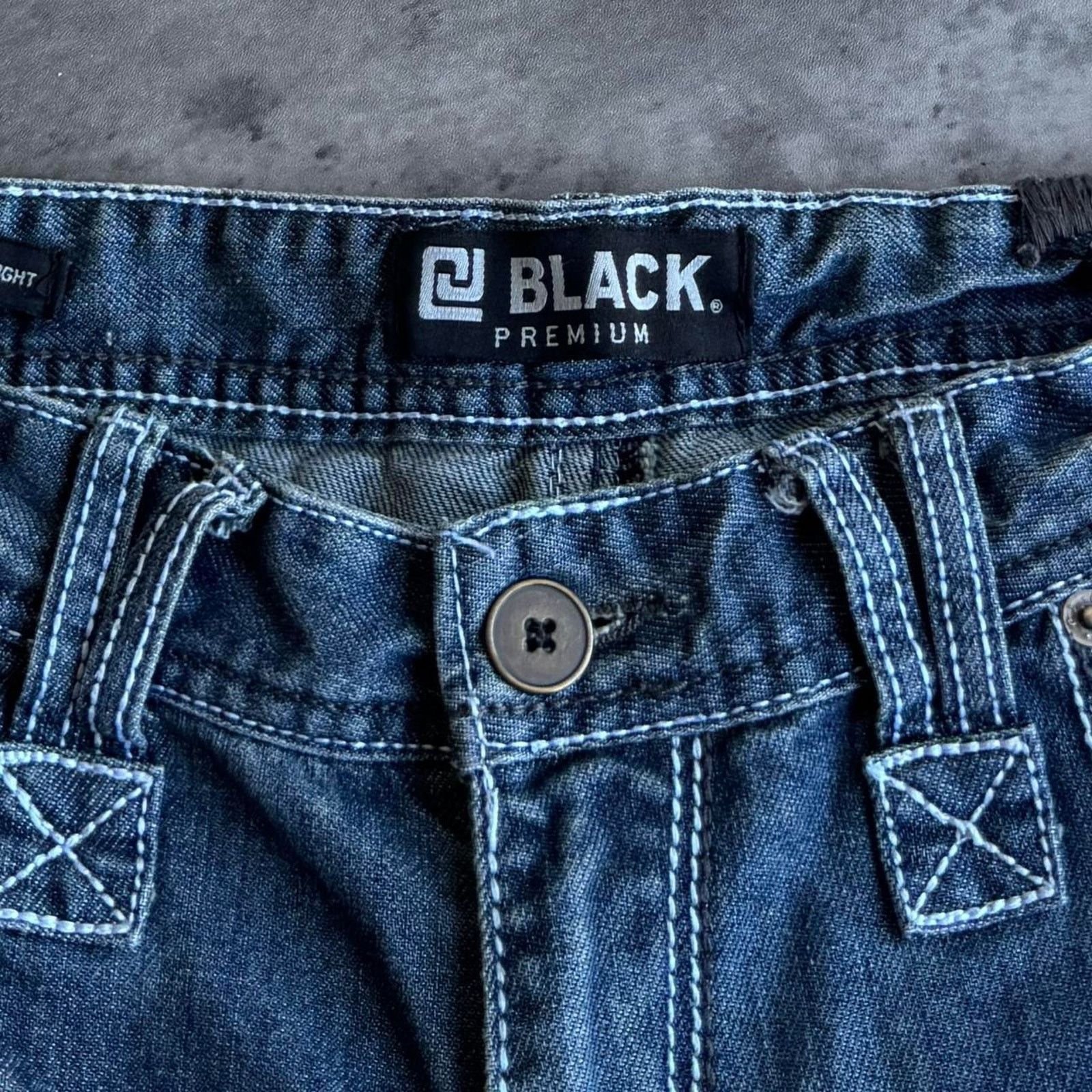 Affliction Vintage Y2K Buckle Black Embroidered Grunge Opium Jeans Size US 33 - 4 Thumbnail