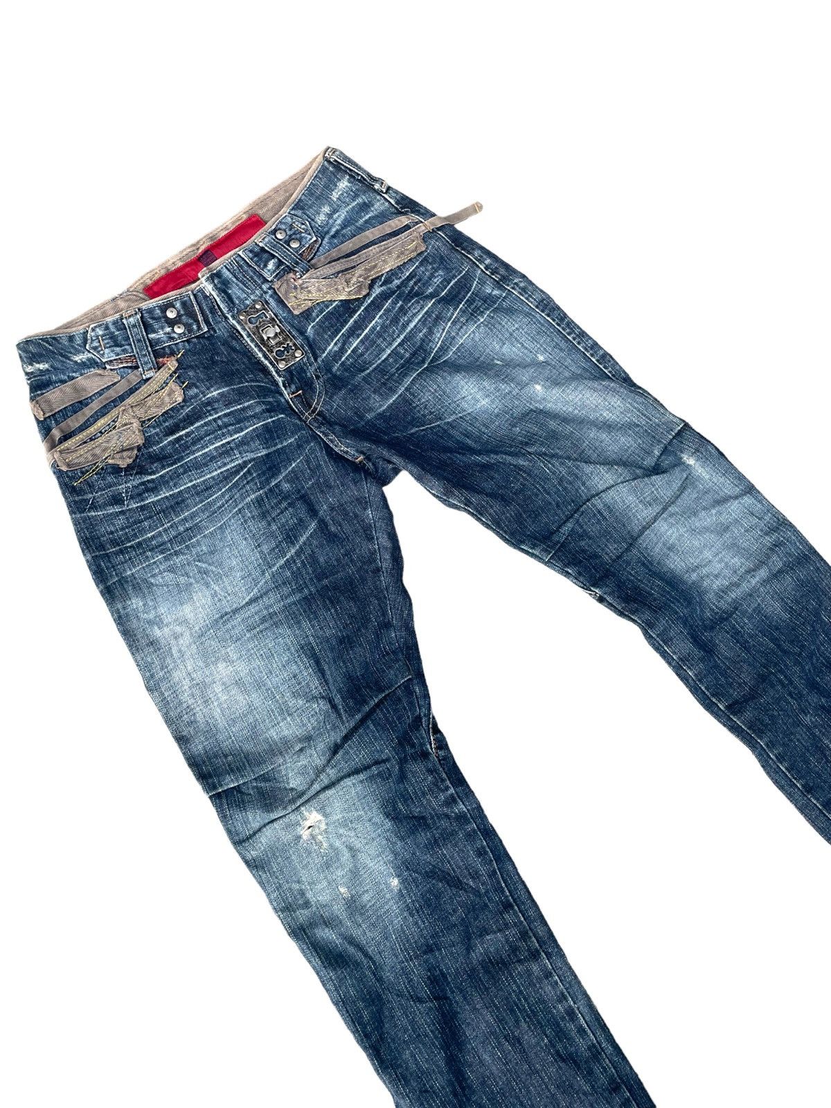 Marithe + Francois Girbaud Marithe Francois Girbaud Steel Lock Distressed Jeans Denim Size US 30 / EU 46 - 11 Thumbnail