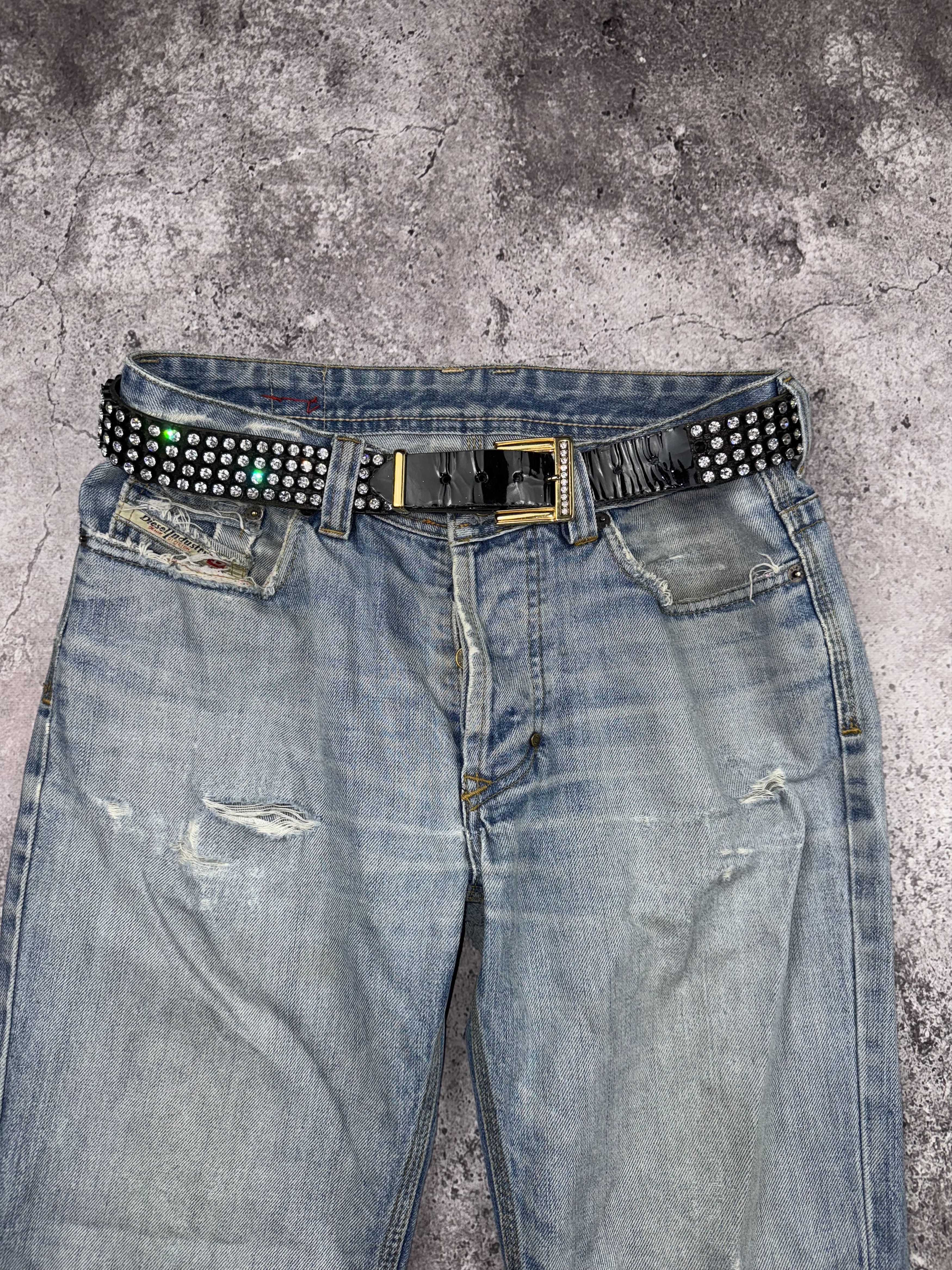 Other Y2K Bb Simon Style Belt Rhinestone Diamonds Shine Snake Skin Size ONE SIZE - 3 Thumbnail