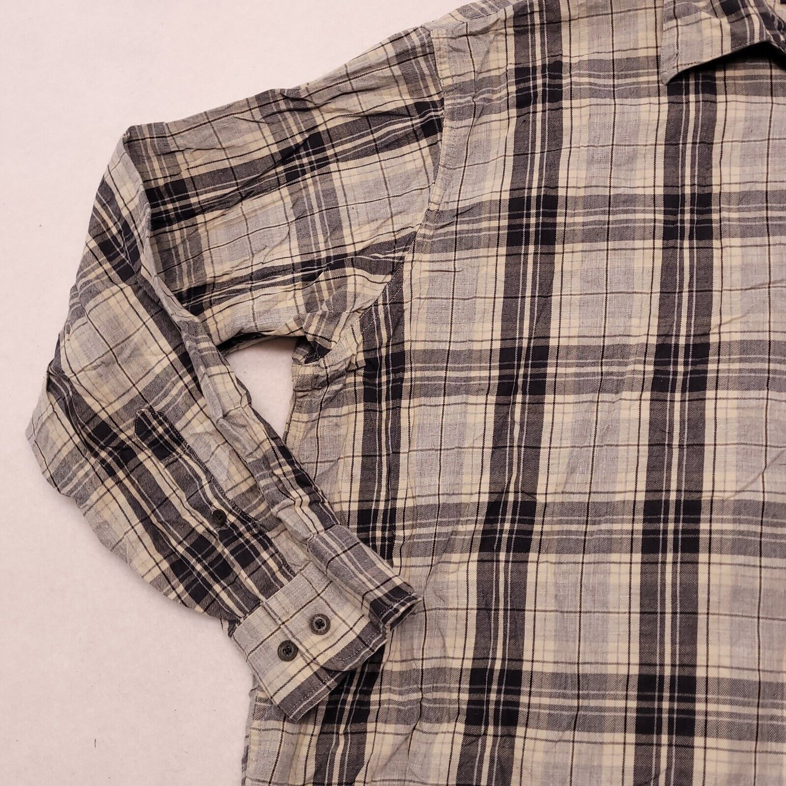Roundtree & Yorke Roundtree & Yorke Tartan Flannel Shirt Mens Size XL Gray Size US XL / EU 56 / 4 - 5 Thumbnail
