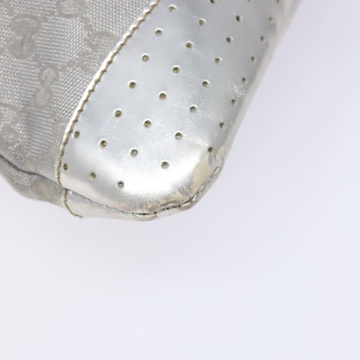 Gucci GUCCI GG Canvas Sherry Line Shoulder Bag Silver Size ONE SIZE - 13 Thumbnail