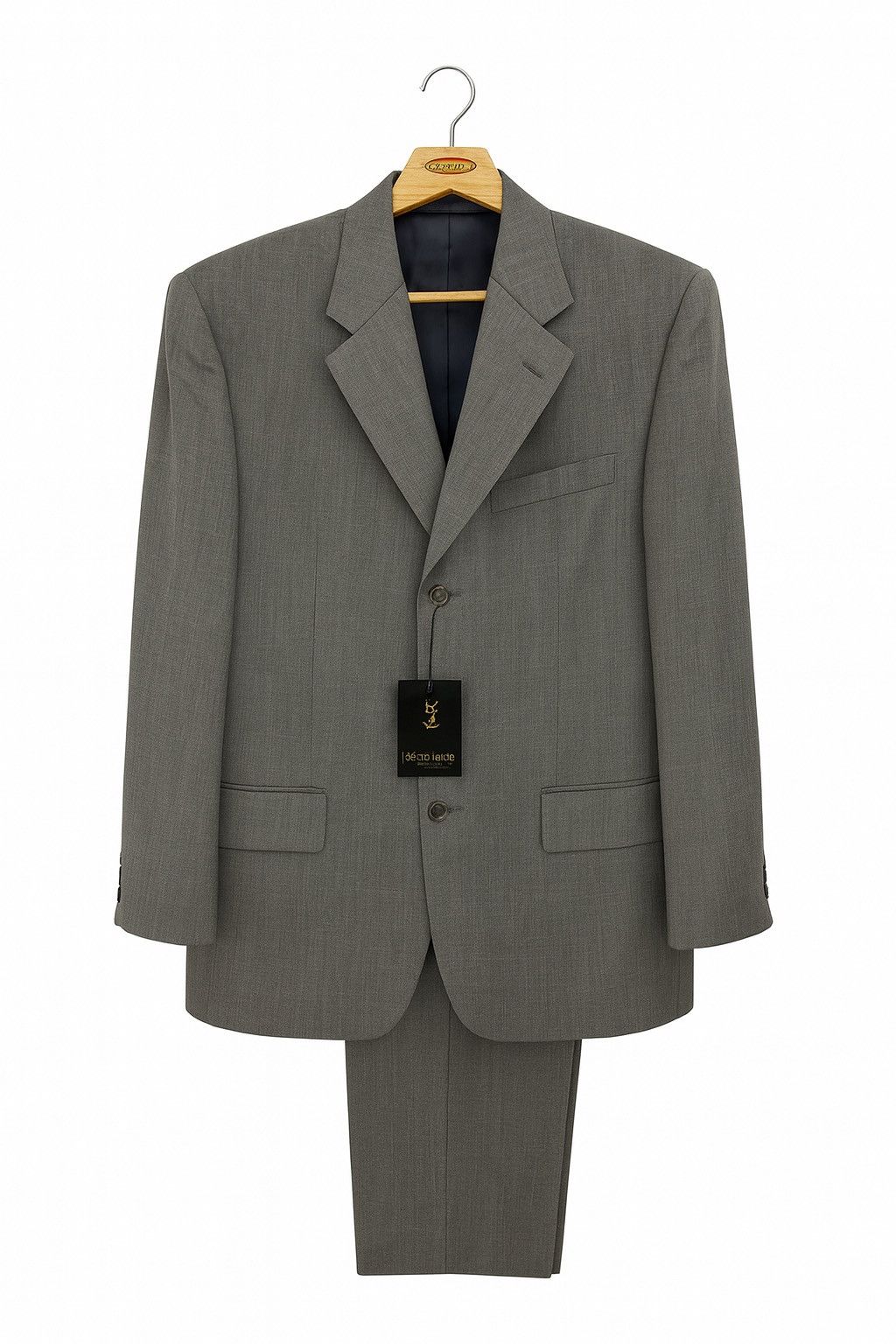 Vintage Yves Saint Laurent Pour Homme Wool Suit Gray -NWT