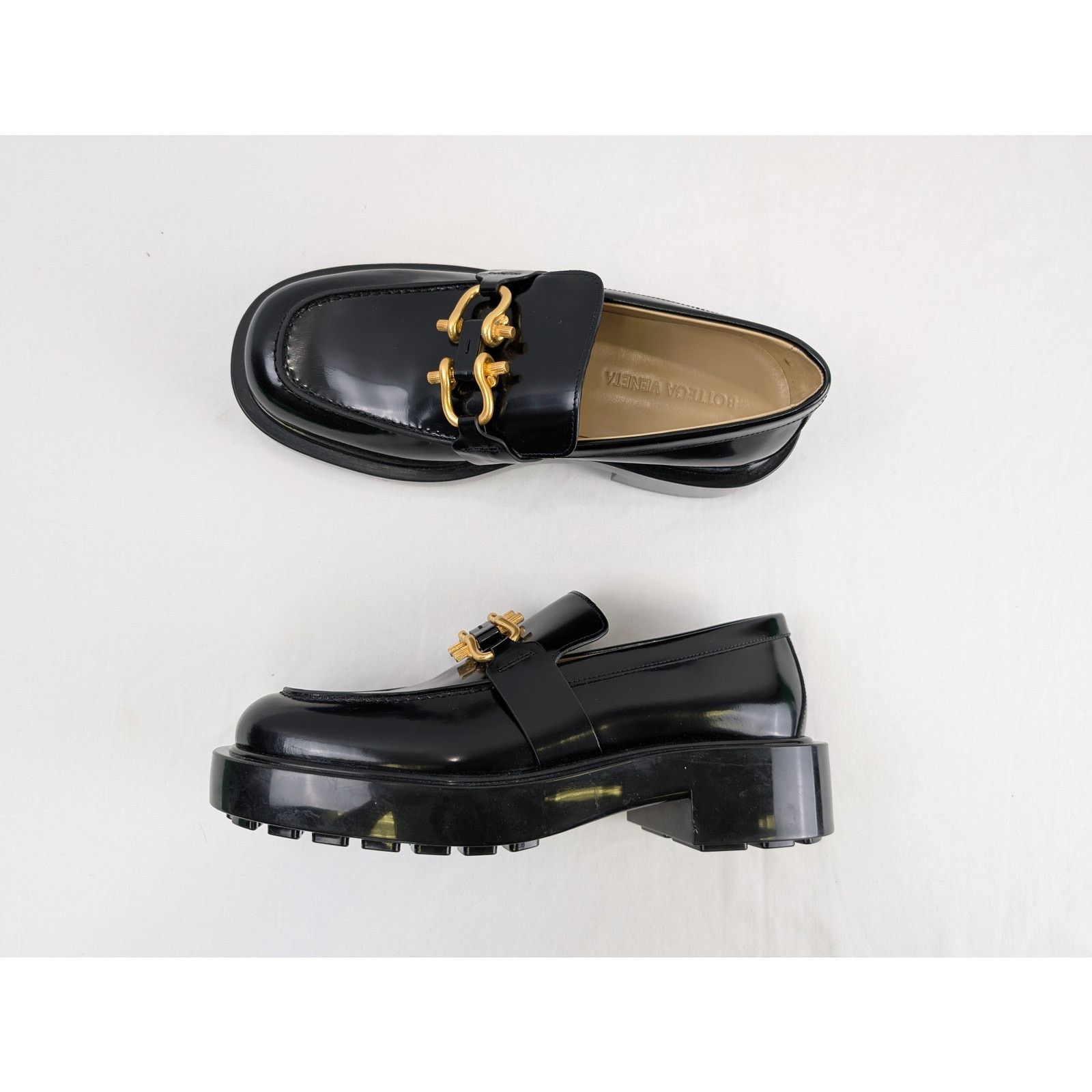 Bottega Veneta o1rshd1 Loafer Leather Soft Vinyl Boots in Black Size US 9 / EU 42 - 1 Thumbnail