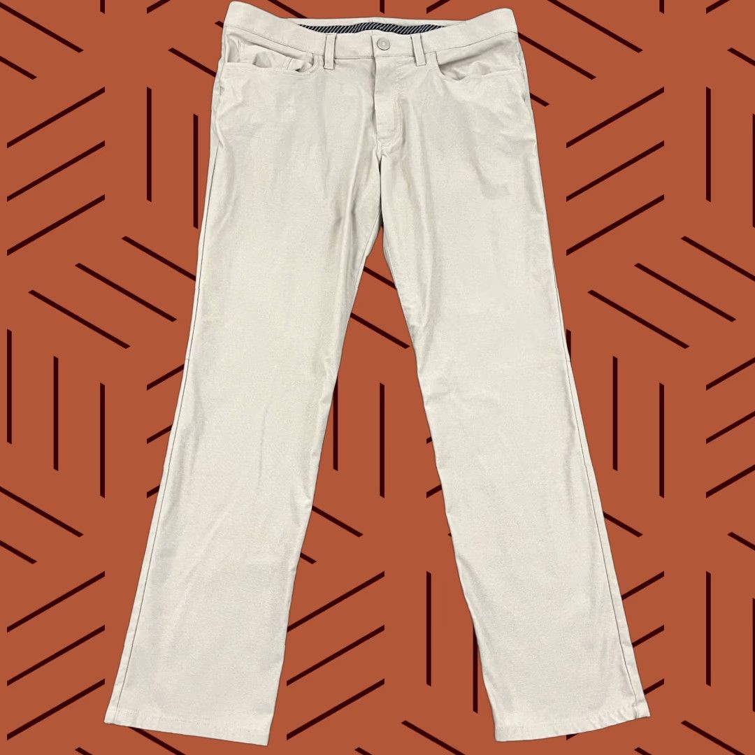 Bonobos Bonobos Chino Pants Mens 34 x 32 Slim Fit Brown Performance Travel Work Golf Size US 34 / EU 50 - 1 Thumbnail