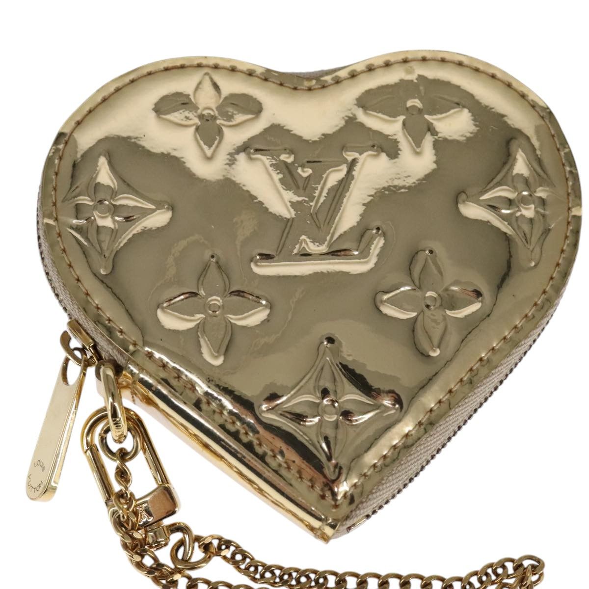 Louis Vuitton Porte Monnaie Coeur Gold Patent Leather Wallet (Pre-Owned) Size ONE SIZE - 1 Thumbnail