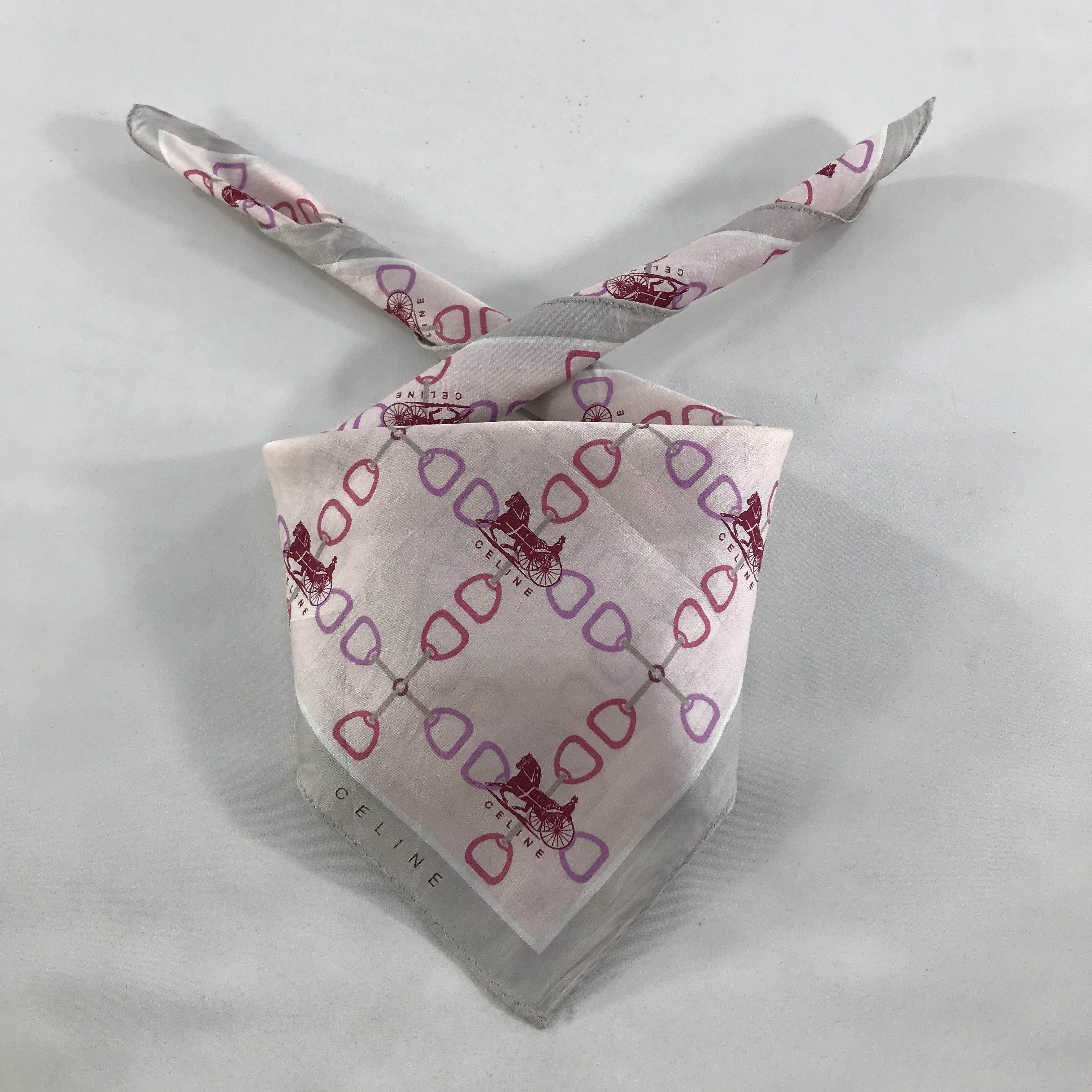Celine × Vintage Celine Bandana / Handkerchief / Neckerchief - S1574 Size ONE SIZE - 3 Thumbnail