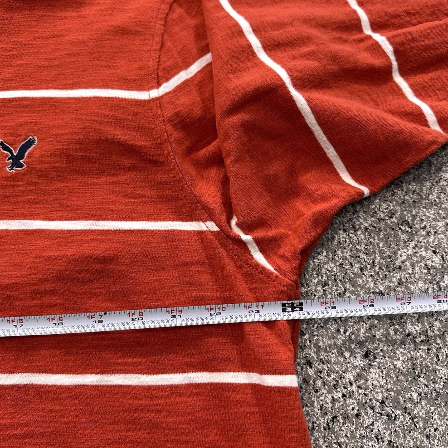 American Eagle Outfitters VINTAGE American Eagle Shirt Mens 2XL Orange Striped Polo Long Sleeve Shirt Size US XXL / EU 58 / 5 - 4 Thumbnail