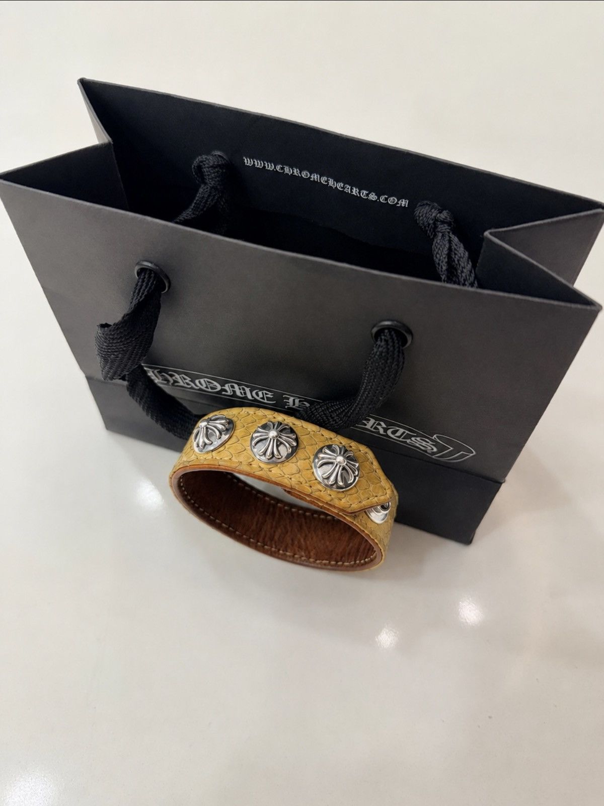 Chrome Hearts Chrome Hearts Leather Bracelet Size ONE SIZE - 1 Thumbnail