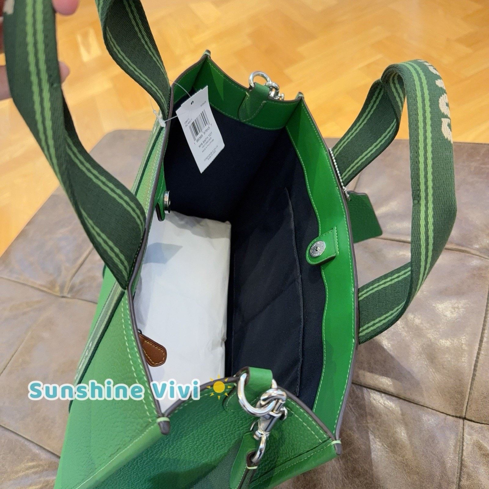 Coach NWT Coach CBM10 Smith Tote Bag Leather And Webbing Kelly Size ONE SIZE - 4 Thumbnail