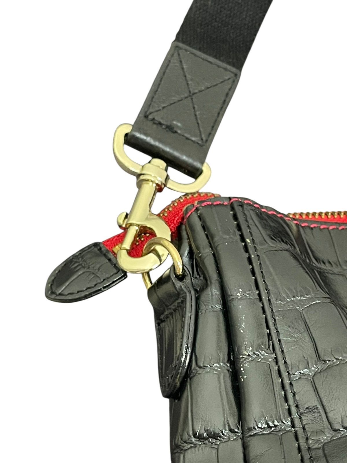 Genuine Leather Crocodle Embossed Leather mConcerto Tote Shoulder Bag 2🟩2 Size ONE SIZE - 13 Thumbnail
