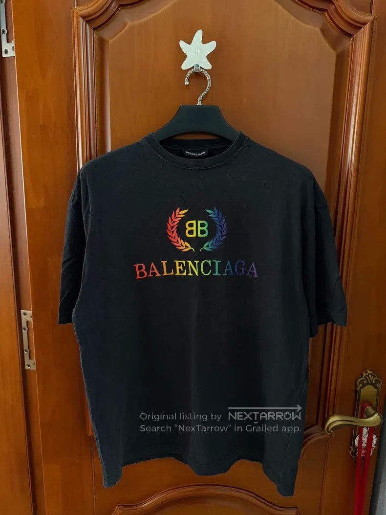 Balenciaga Balenciaga Colorful Wheat Pattern Short Sleeve Size US XS / EU 42 / 0 - 1 Thumbnail