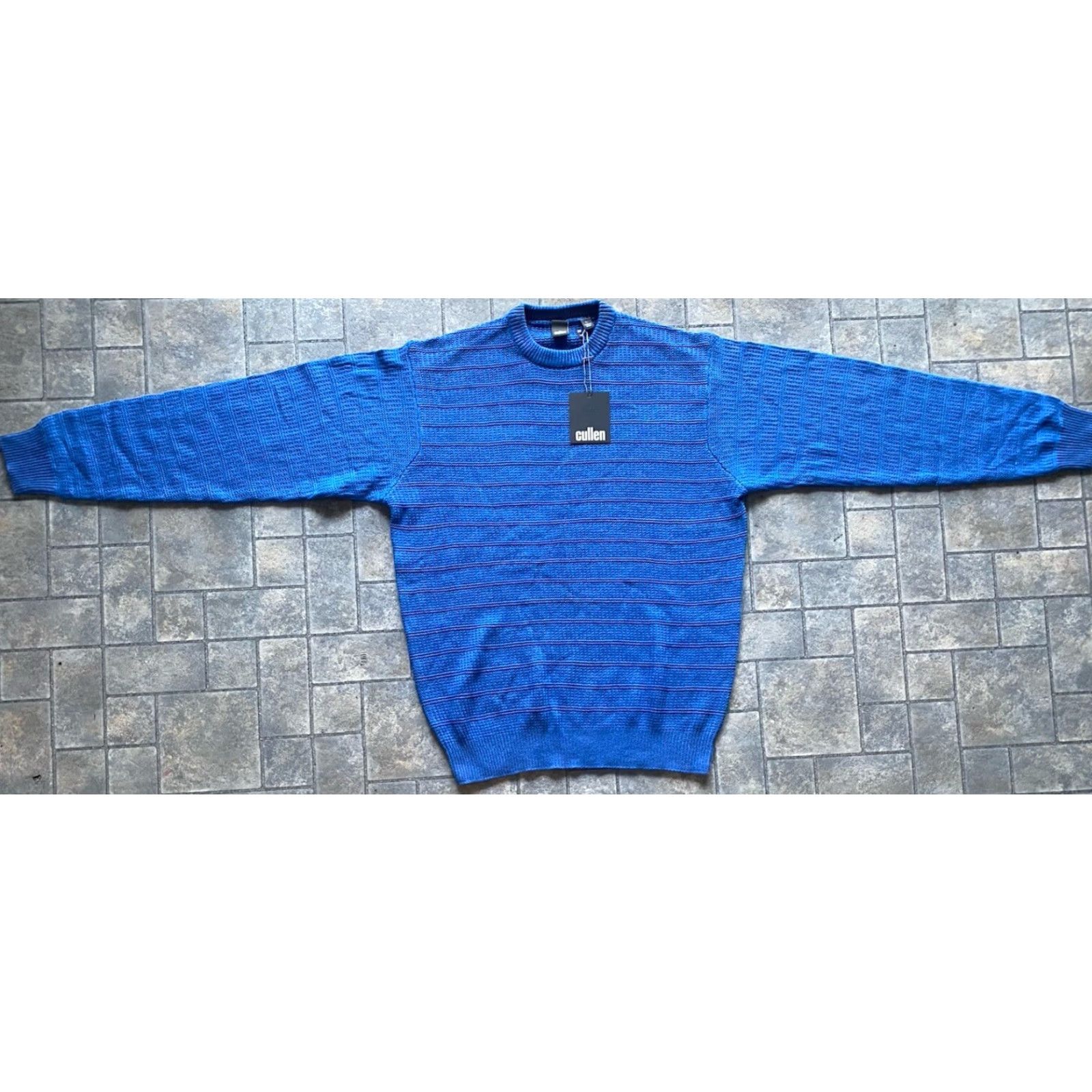 Vintage Cullen Sweater Women’s Blue Silk Cashmere Size L Pullover NWT New Size L / US 10 / IT 46 - 2 Thumbnail