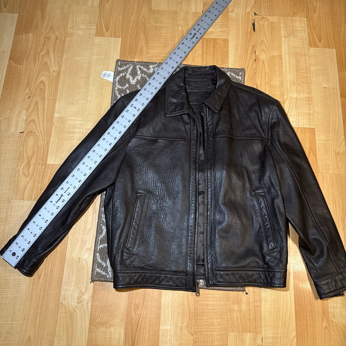 Roundtree & Yorke Roundtree Yorke Mens Brown Leather Jacket Size US L / EU 52-54 / 3 - 3 Thumbnail