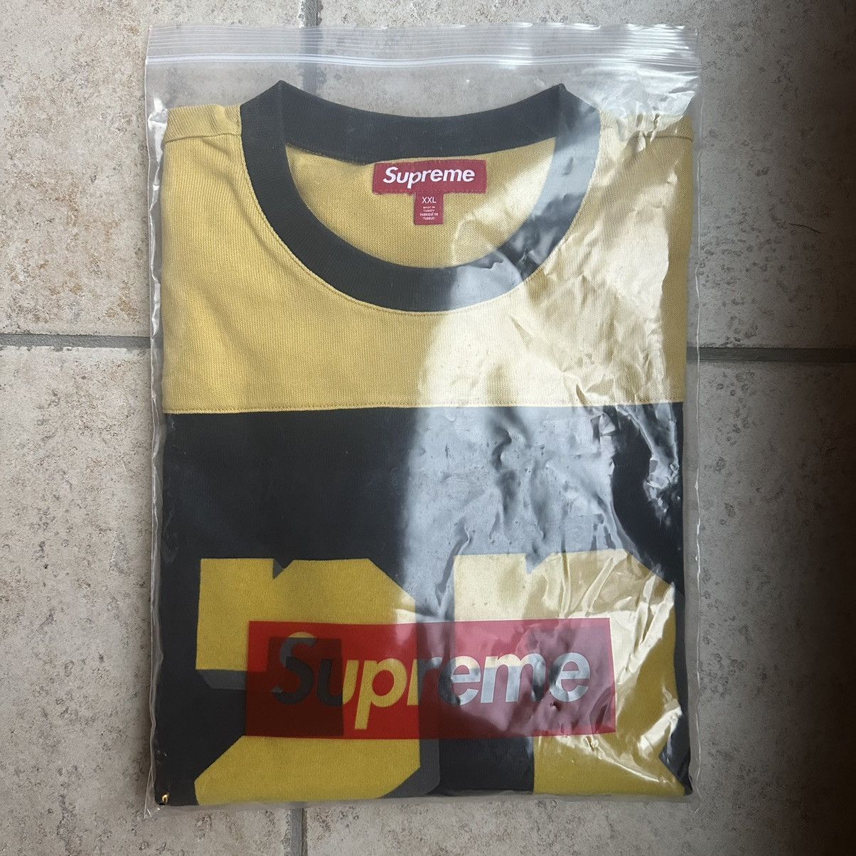 image of Supreme Bumblebee L/s Football Top Black Size Xxl, Men's