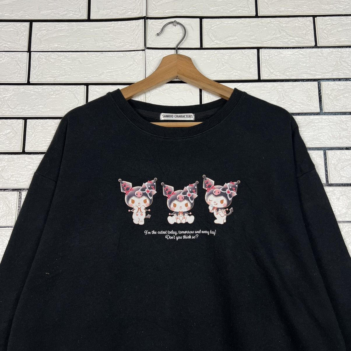 Japanese Brand KUROMI Graphic Big Logo Crewneck Sweatshirt #3951-C180 Size US L / EU 52-54 / 3 - 2 Thumbnail