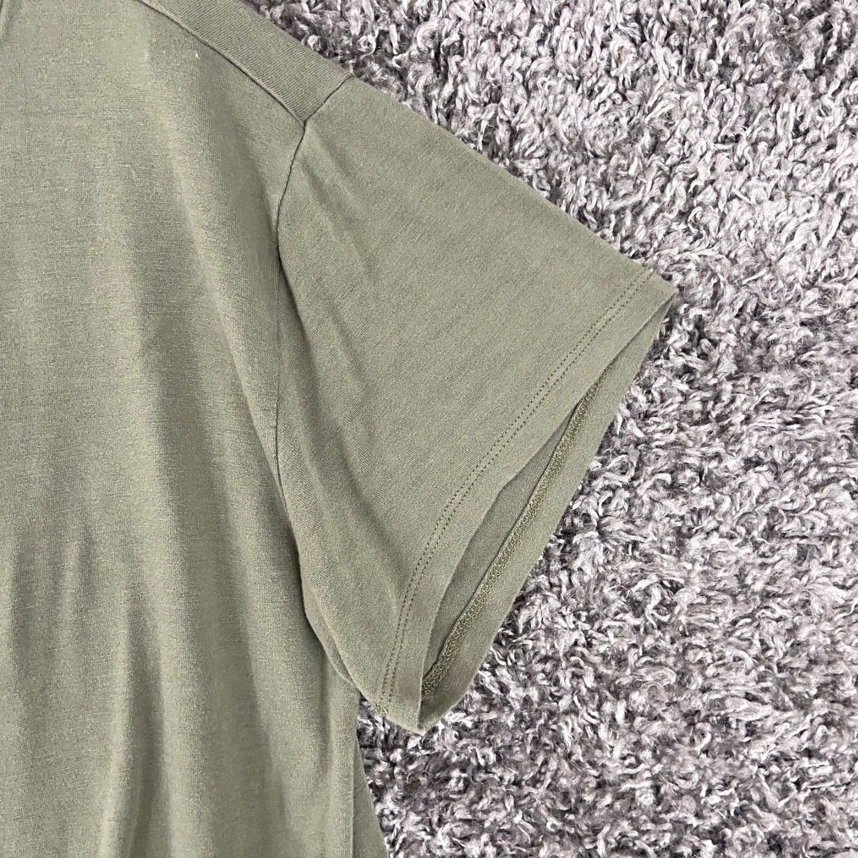 Loft VINTAGE? No. Loft Outlet Women Blouse Short Sleeve Tie Green L Size L / US 10 / IT 46 - 3 Thumbnail