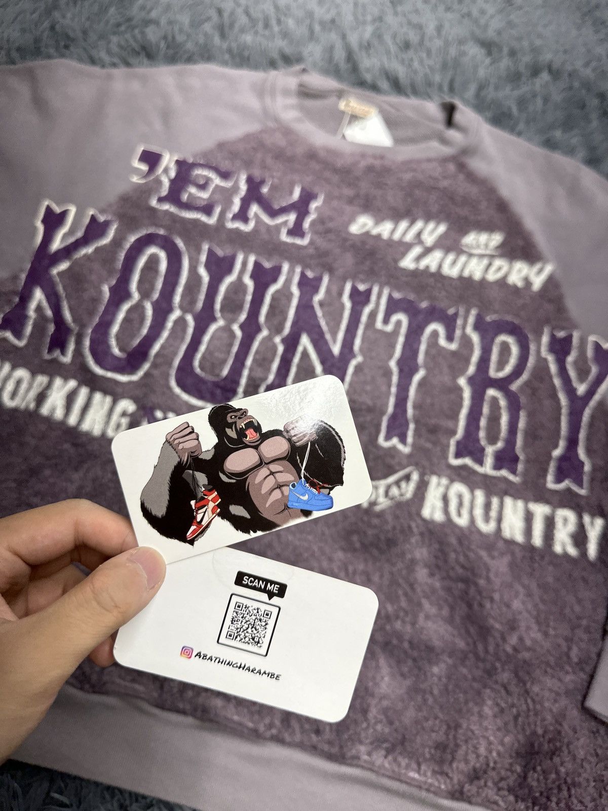 Kapital Kapital Knit x Fur Grizzly Sweater, 'Em Kountry, Purple Size US L / EU 52-54 / 3 - 4 Thumbnail