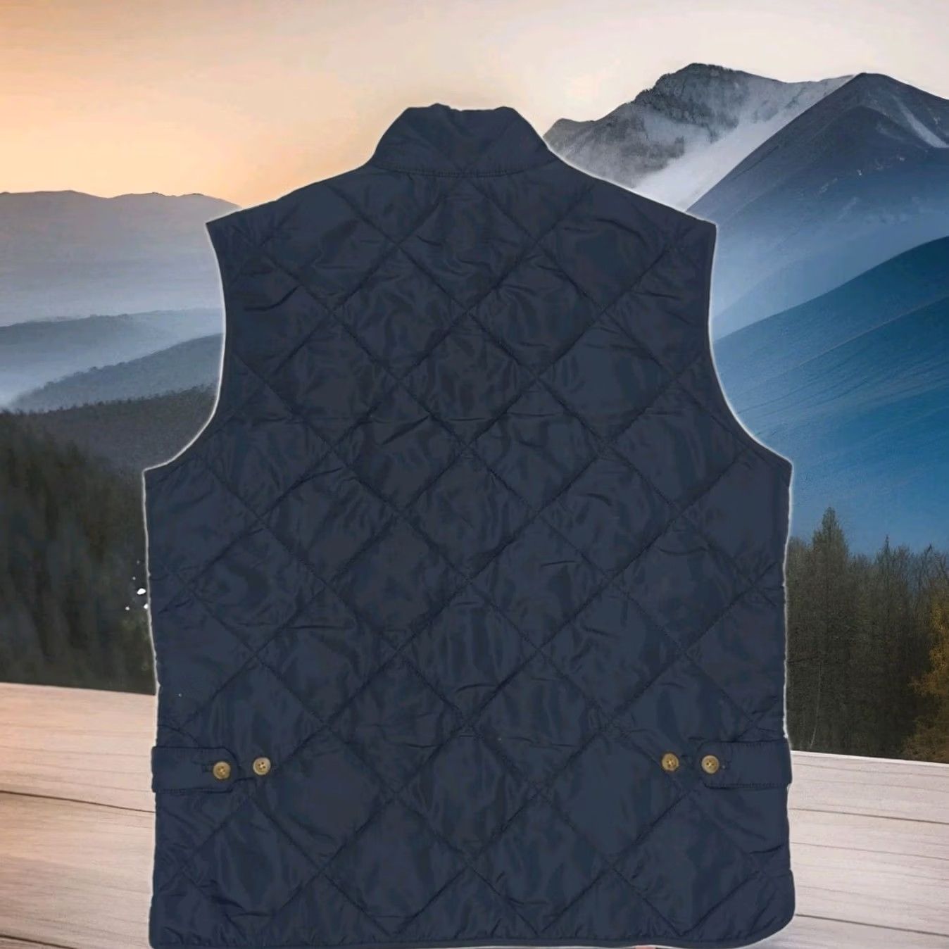 J.Crew J. CREW Vest Mens Medium Navy Blue Quilted Jacket Preppy Size US M / EU 48-50 / 2 - 7 Thumbnail