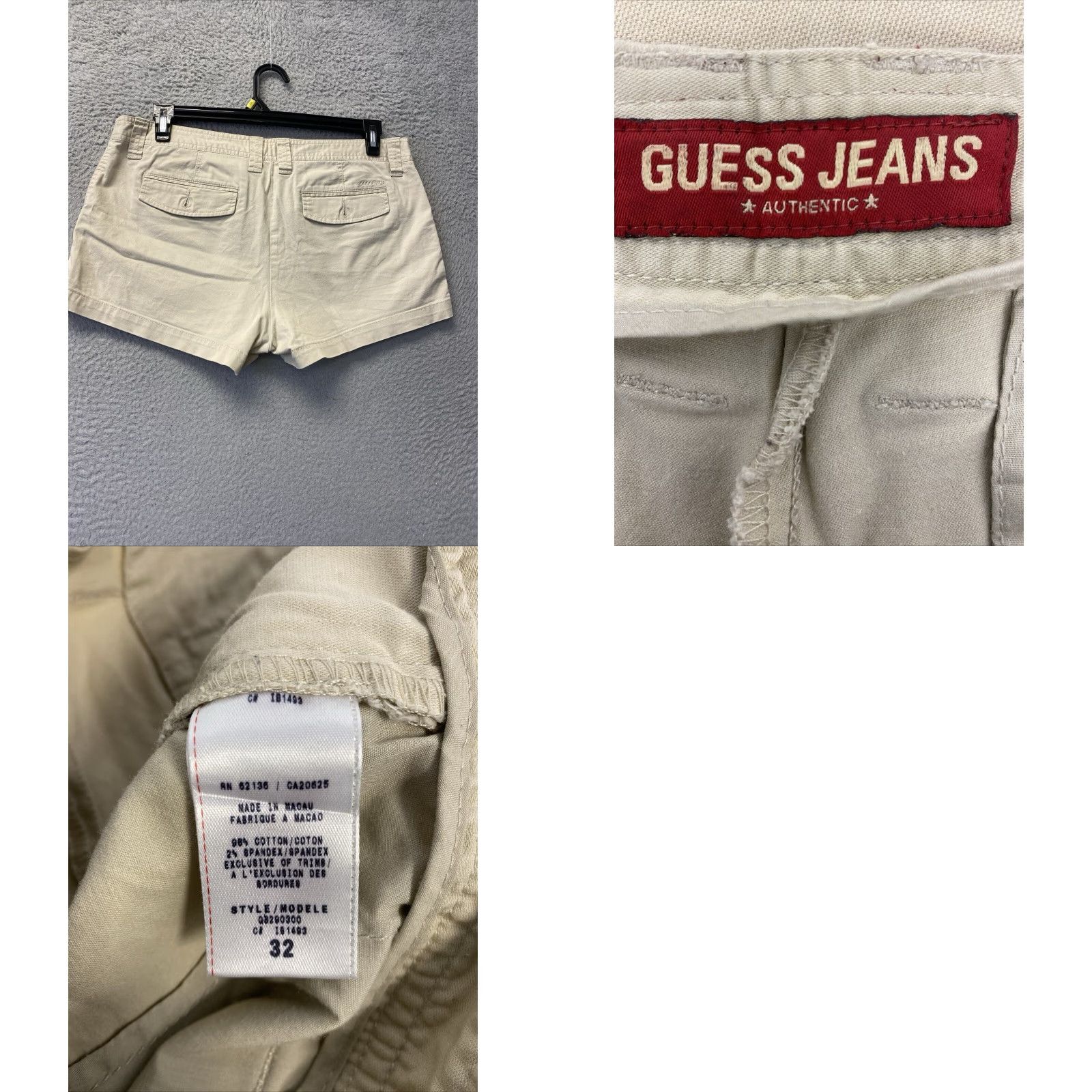 Guess VINTAGE Guess Los Angeles Women's Shorts Casual Cotton Tan Waist 32 Pockets 2000s Beautiful Size 32" / US 10 / IT 46 - 8 Thumbnail