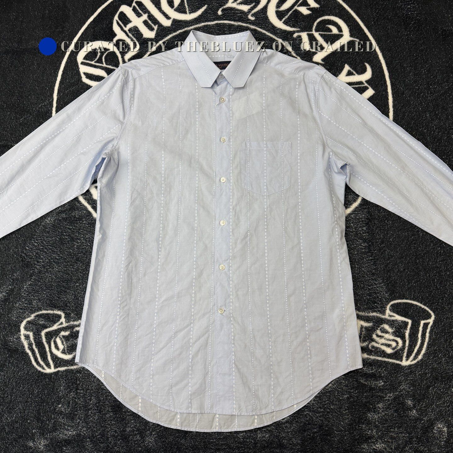 Louis Vuitton LV Light Blue Striped Shirt Size US XXS / EU 40 - 1 Thumbnail