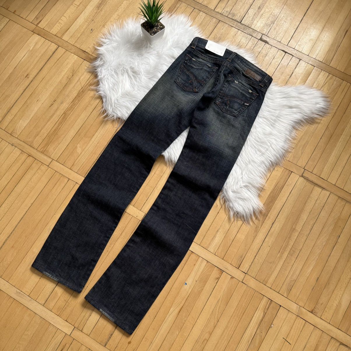 If Six Was Nine 📌 Vintage Y2K Washed GAS Low Rise Bootcut LGB vibe Jeans Size 24" / US 00 / IT 34 - 4 Thumbnail