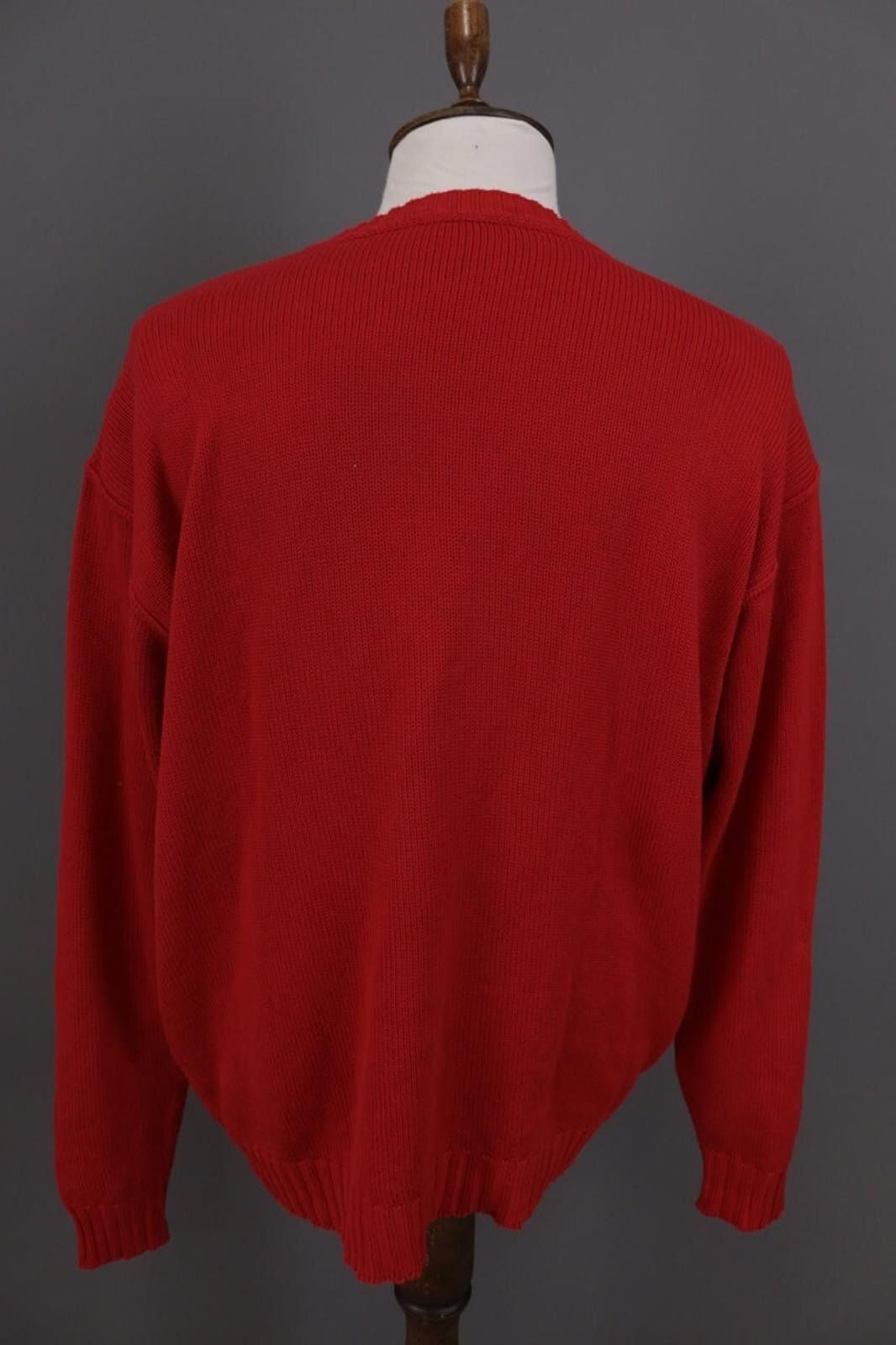 Carlo Colucci Carlo Colucci Red Crew Neck Knit Sweater Size 56 Size US M / EU 48-50 / 2 - 12 Thumbnail