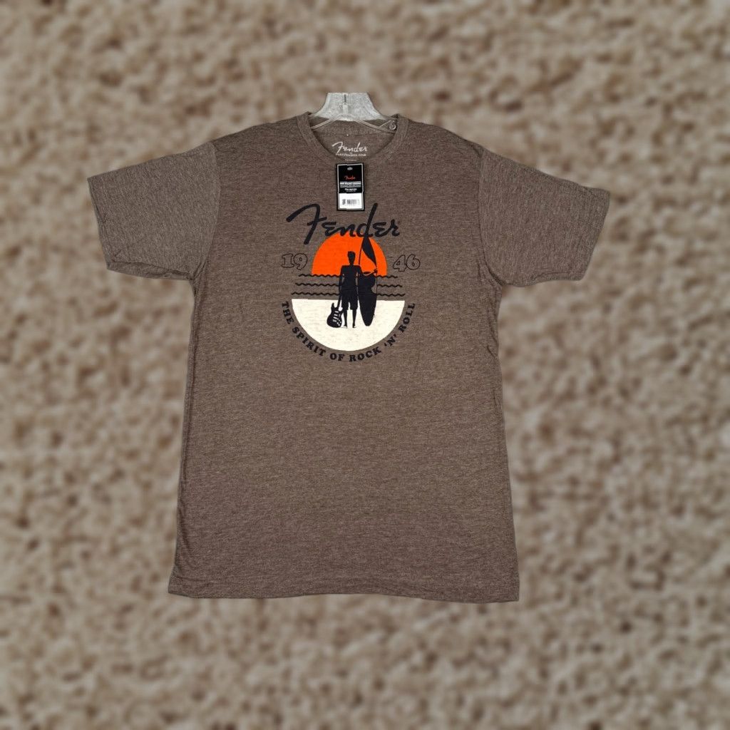 Fender Fender Shirt Men Medium Olive Spirit Of Rock And Roll Beach Sunset Guitar Tags Size US M / EU 48-50 / 2 - 1 Thumbnail