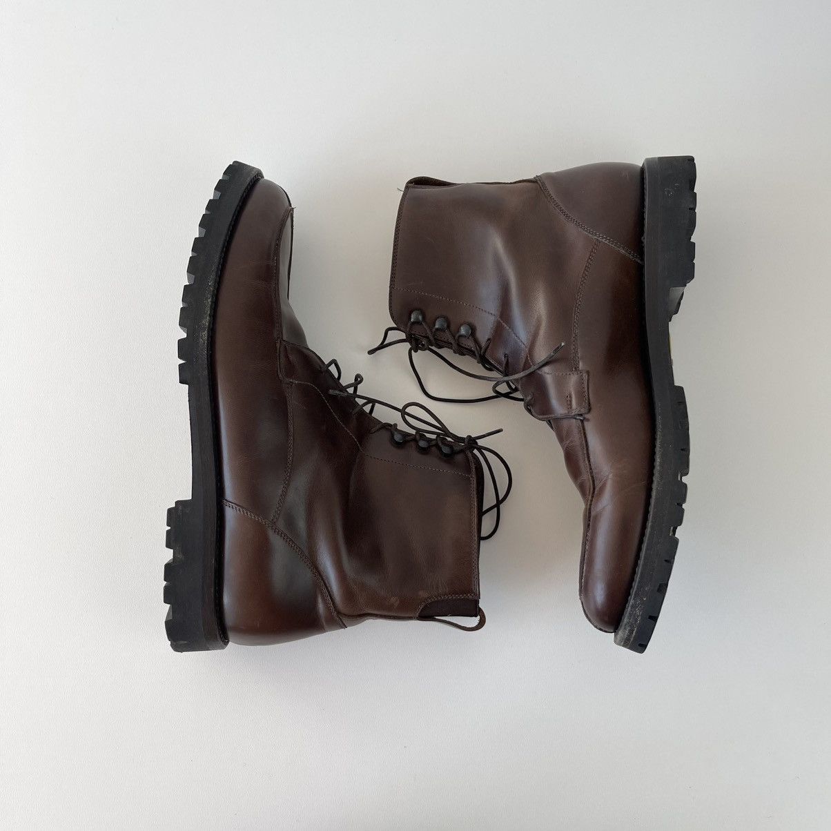 Franceschetti Franceschetti 0011 Leather Winter Vibram Lace-Up Boots Brown Size US 6.5 / EU 39-40 - 6 Thumbnail