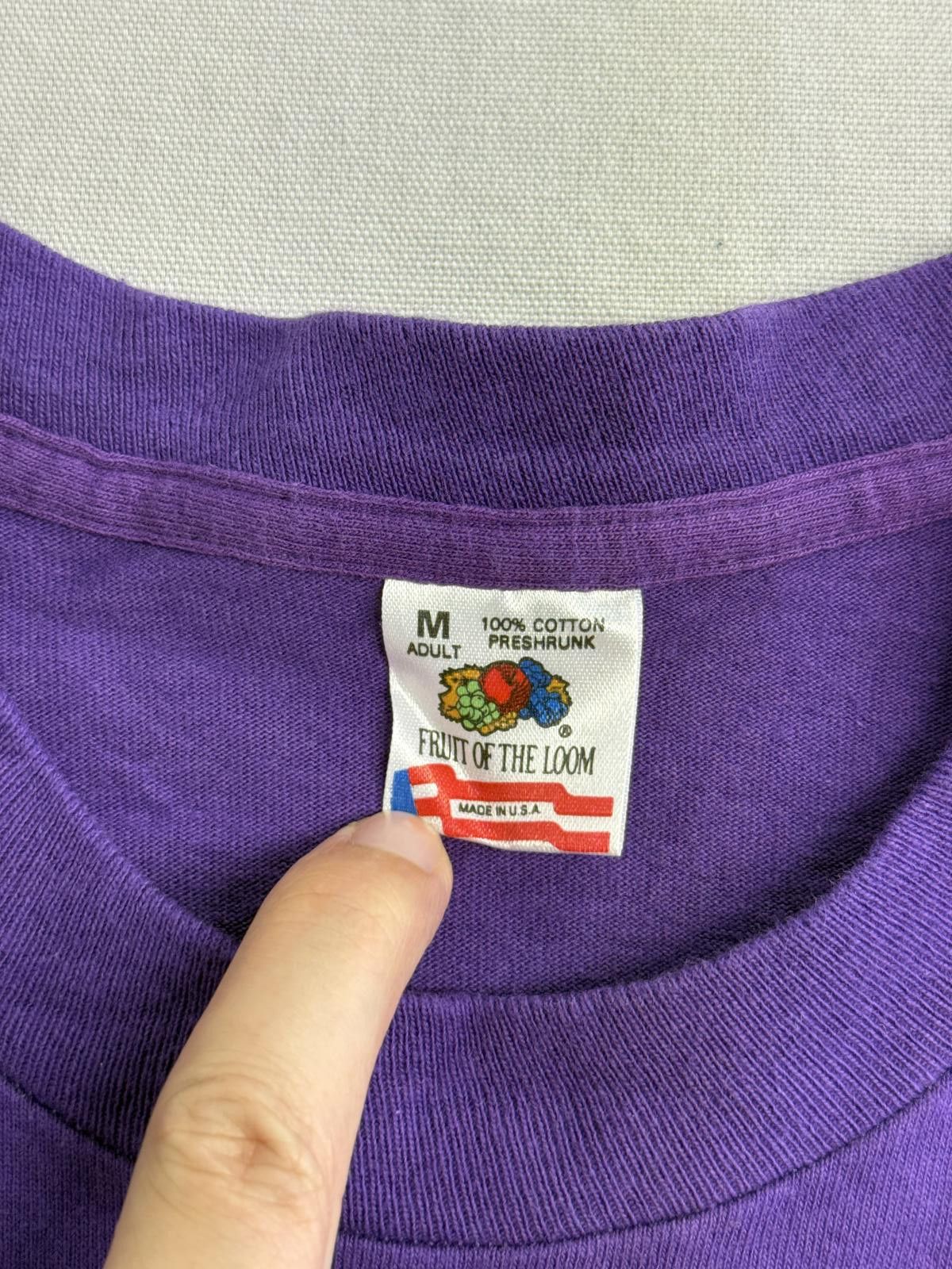 Fruit Of The Loom Vintage Mardi Gras T-shirt 1996 New Orleans Purple Tee - M Size US M / EU 48-50 / 2 - 2 Thumbnail