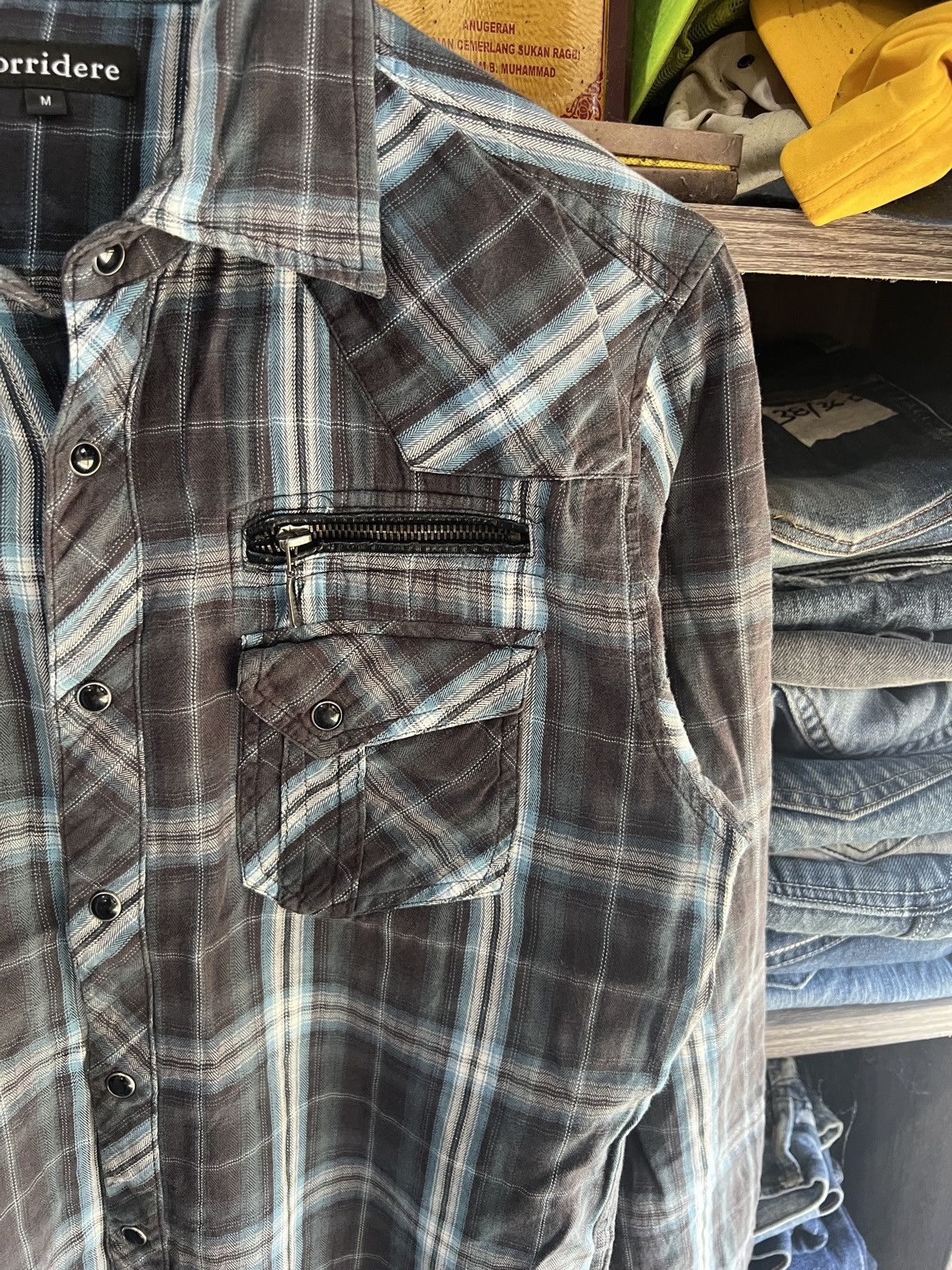 If Six Was Nine 🔥Sorridere Punk Zipper Pocket Flannel Size US S / EU 44-46 / 1 - 7 Thumbnail