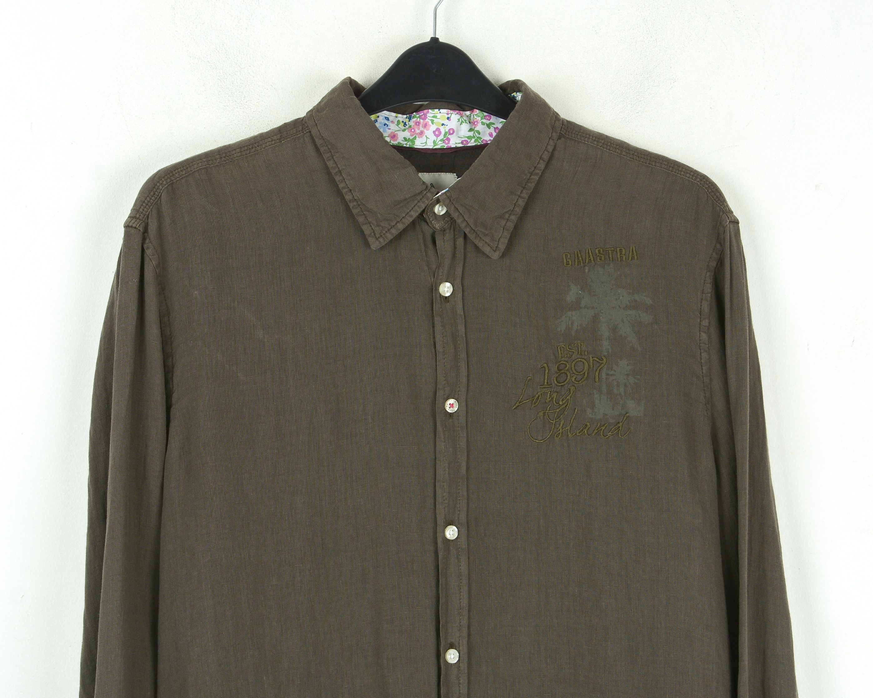 Other GAASTRA Linen Shirt Button Up Long Sleeved Oxford Summer Size US XXL / EU 58 / 5 - 2 Thumbnail