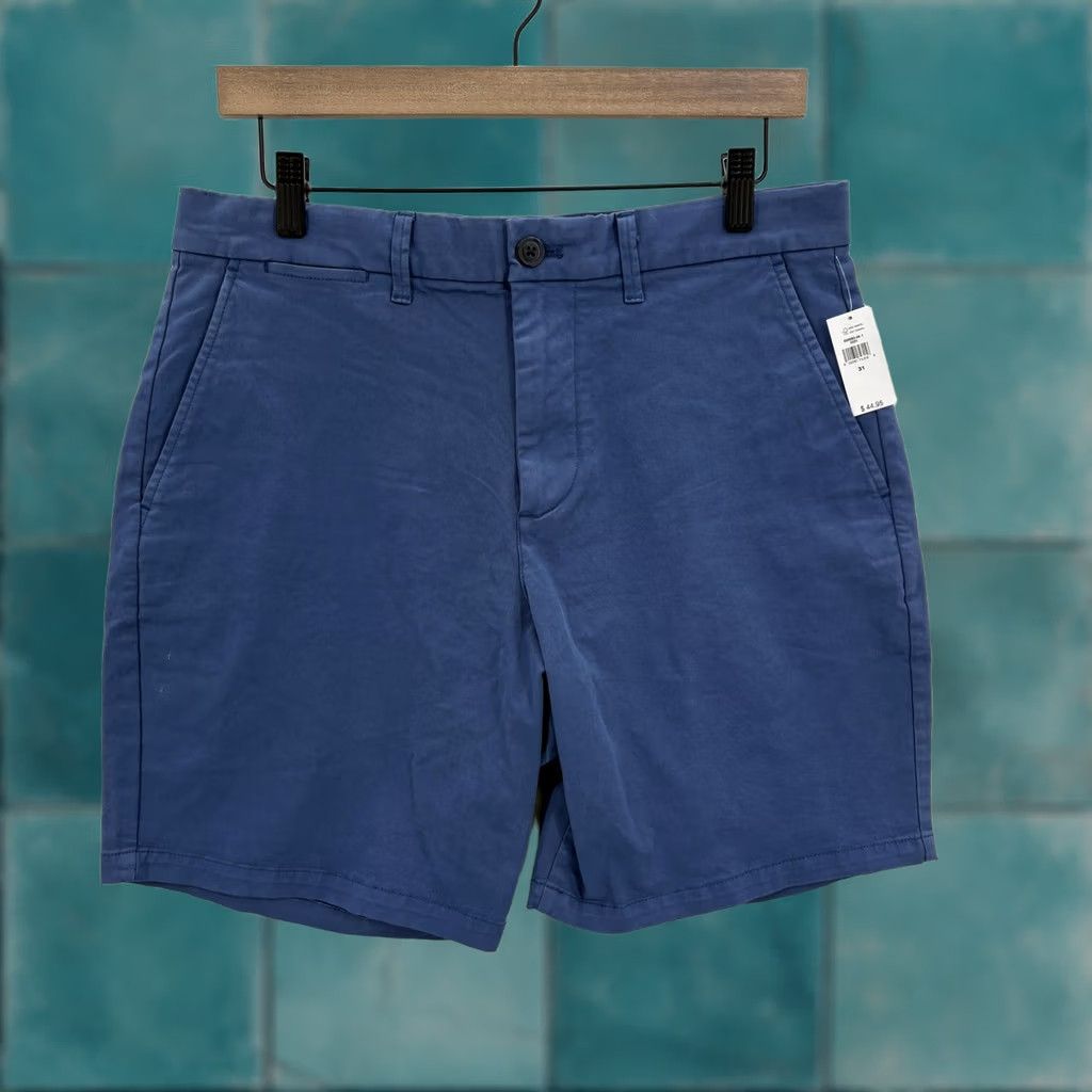Gap Gap Khakis 8" Shorts Mens 31 Blue Chino Comfort Stretch GapFlex Casual Preppy Size US 31 - 1 Thumbnail