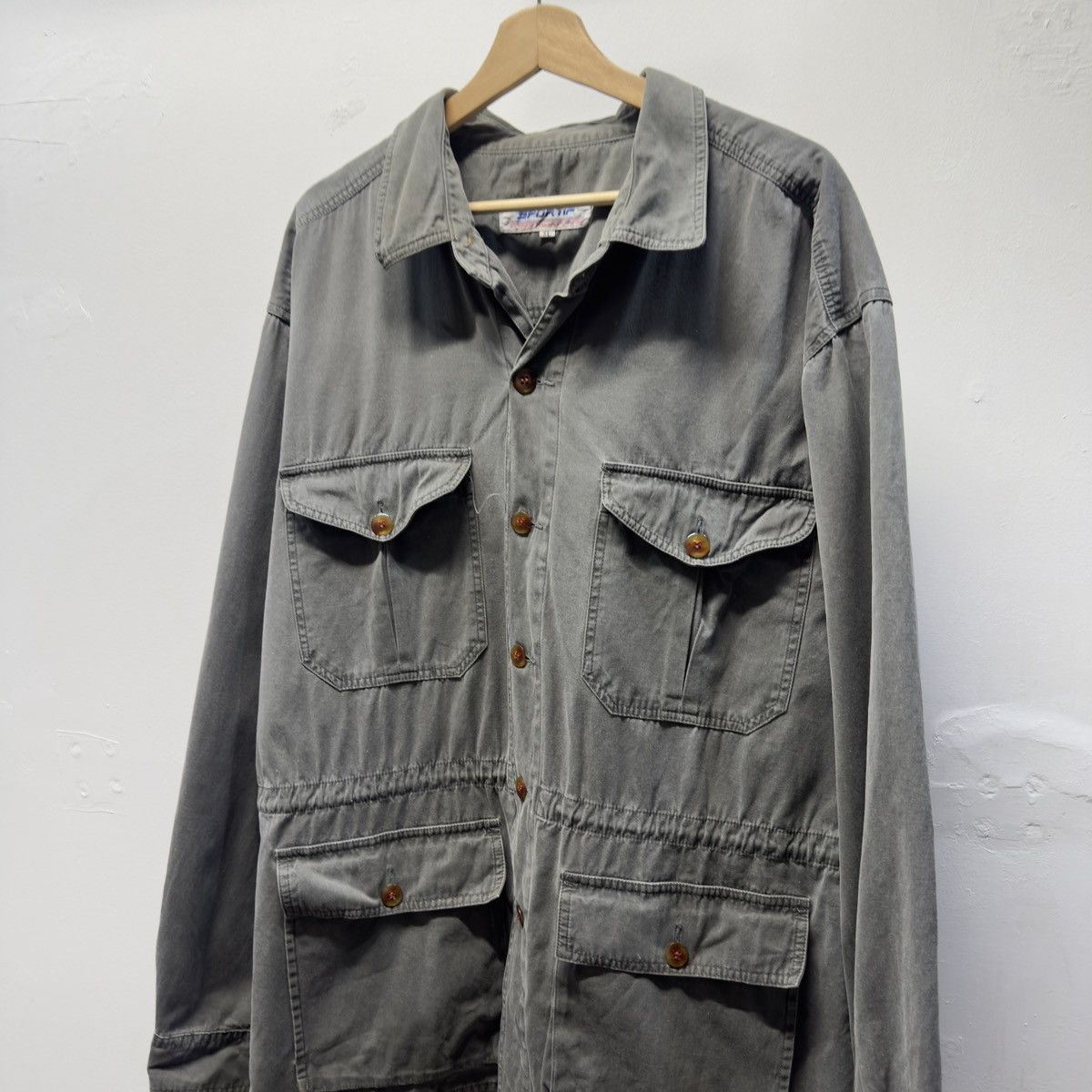 Vintage Faded Grey Cotton Jacket ERD Grunge Chrome Size US XL / EU 56 / 4 - 7 Thumbnail