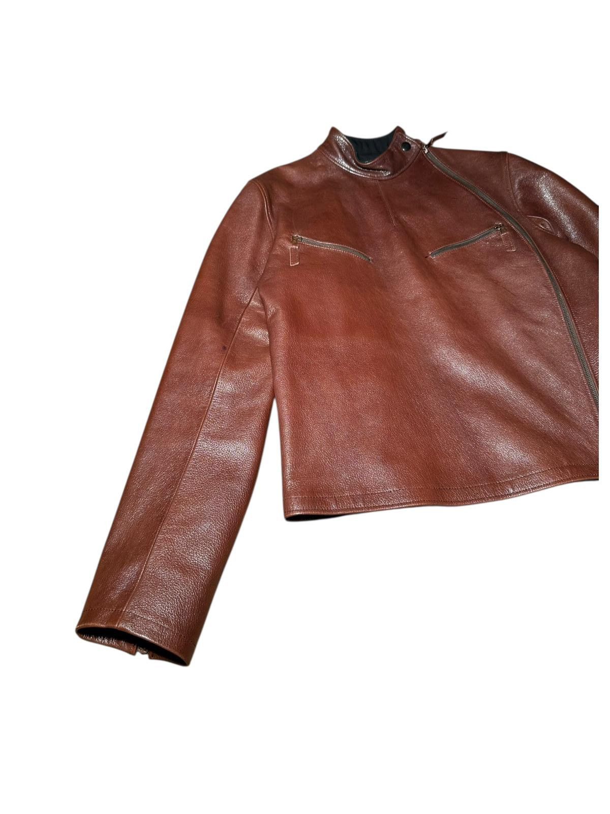 Jean Paul Gaultier Jean Paul Gaultier Homme Brown Leather Moto Jacket (2002) Size US L / EU 52-54 / 3 - 5 Thumbnail