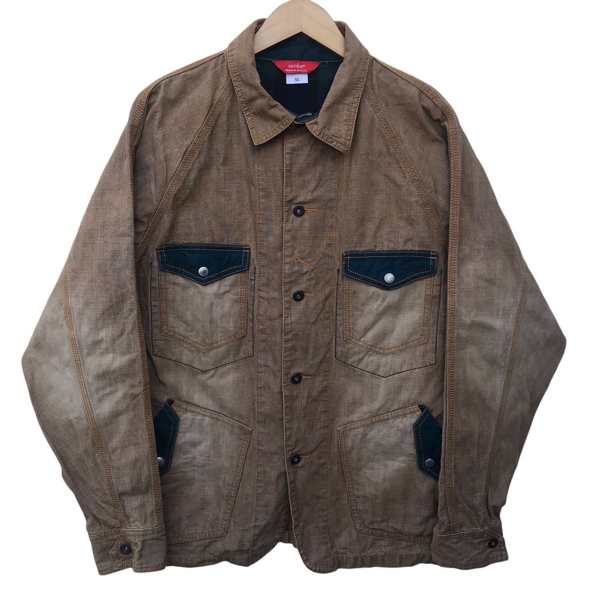 Japanese Brand Sacrifice Essential Subjects Multipocket Denim Works Jacket Size US L / EU 52-54 / 3 - 2 Thumbnail