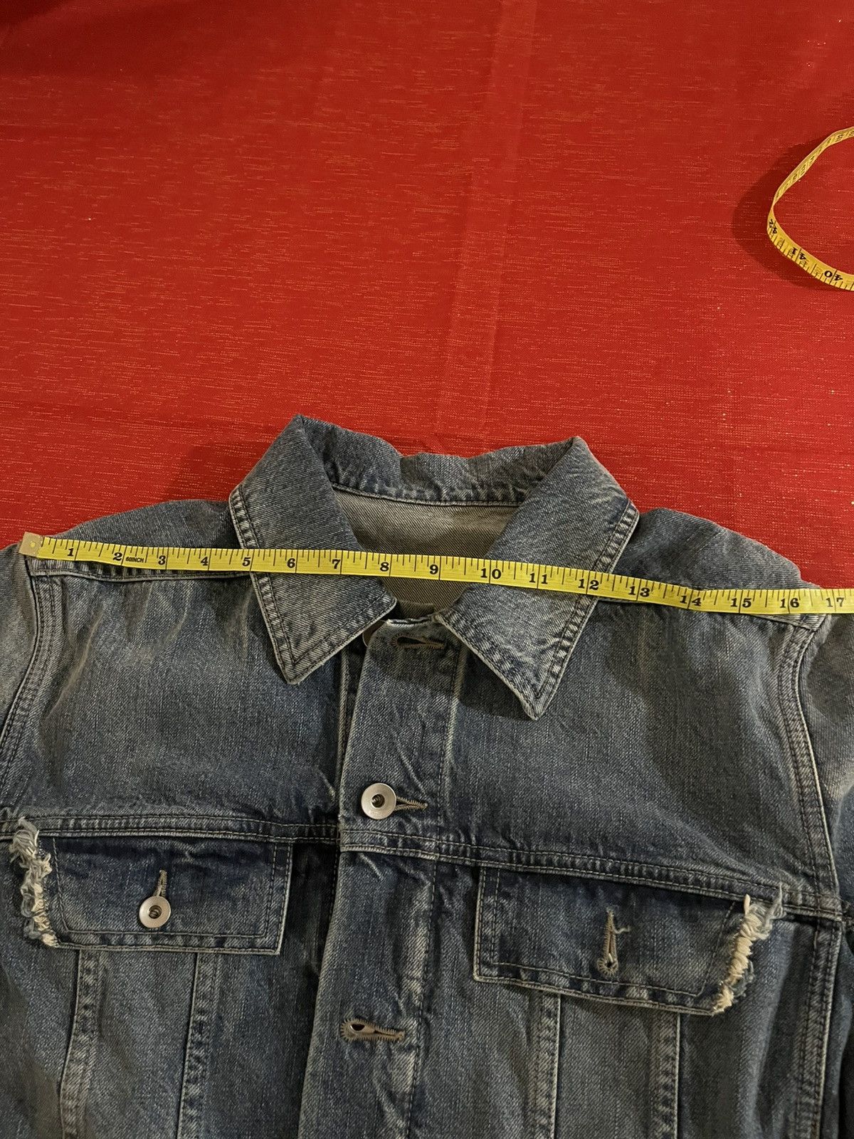 Rick Owens Drkshdw Rick Owens Trucker Denim Jacket Sz S Size US S / EU 44-46 / 1 - 17 Thumbnail