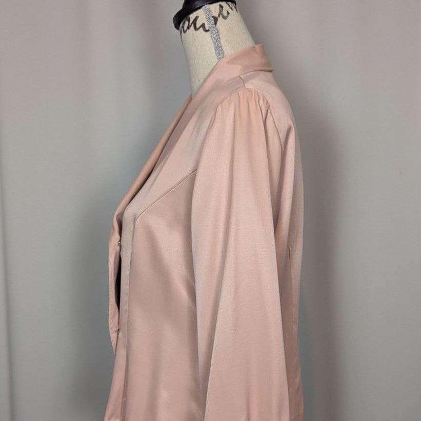Vintage Vintage Camille Claudel Satin Double Breasted Pink Blouse Size M / US 6-8 / IT 42-44 - 8 Thumbnail