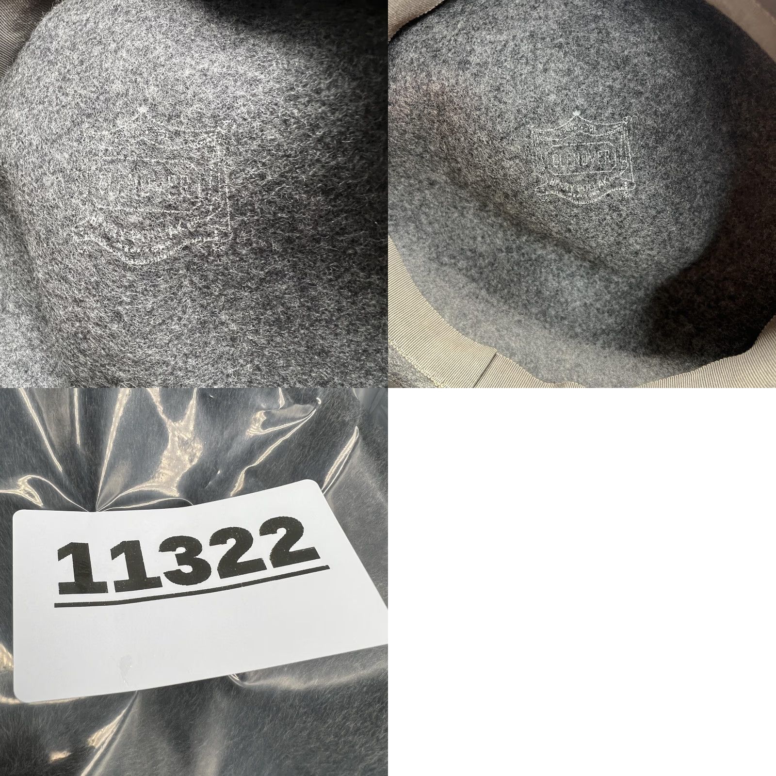 FELT Glenover Hat Womens One Size Gray Wool Felt Beret Bow Pearl Rhinestone Size ONE SIZE - 9 Thumbnail