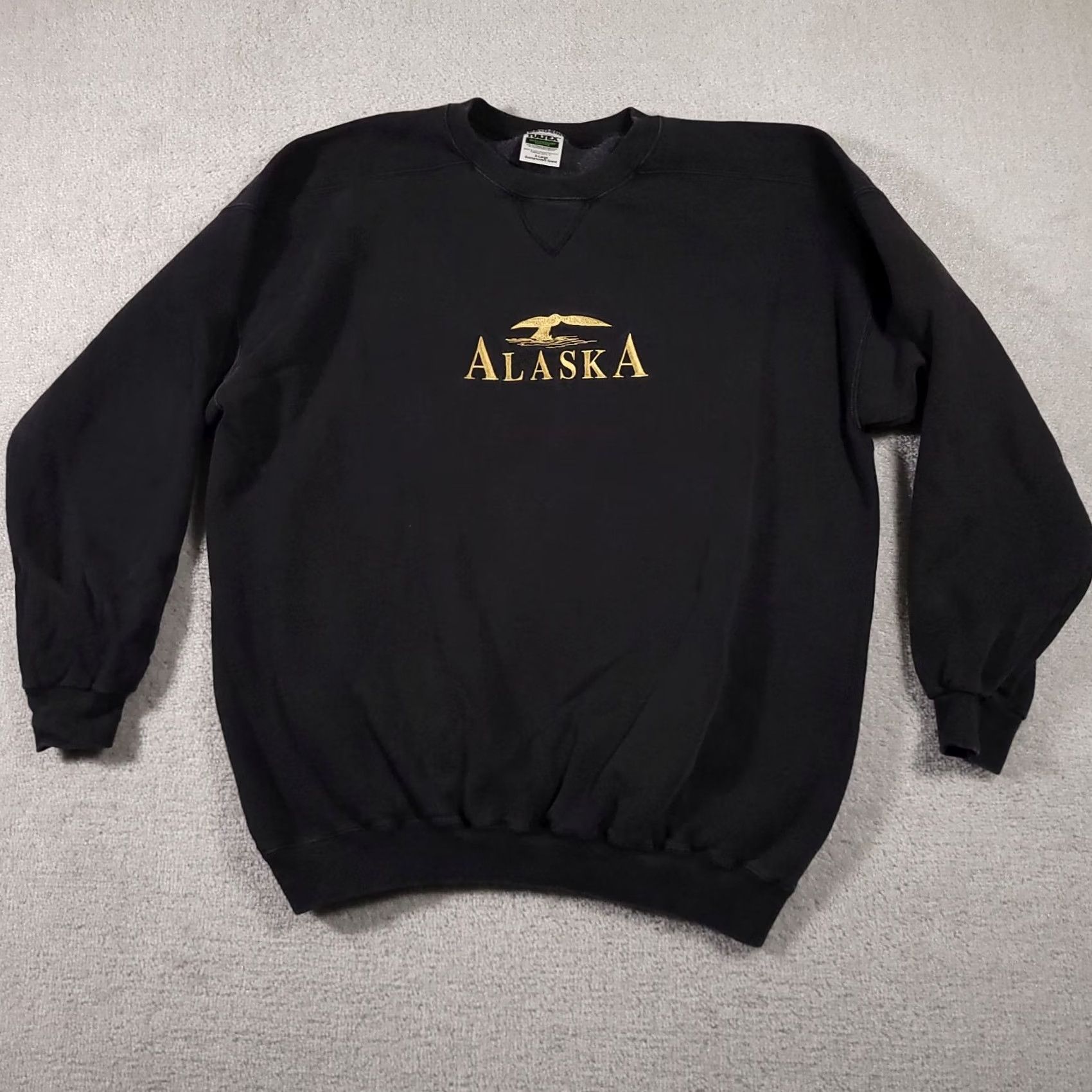 Tultex VINTAGE Tultex Alaska Crewneck Sweatshirt Mens XL Black Embroidered USA Made Size US XL / EU 56 / 4 - 2 Thumbnail