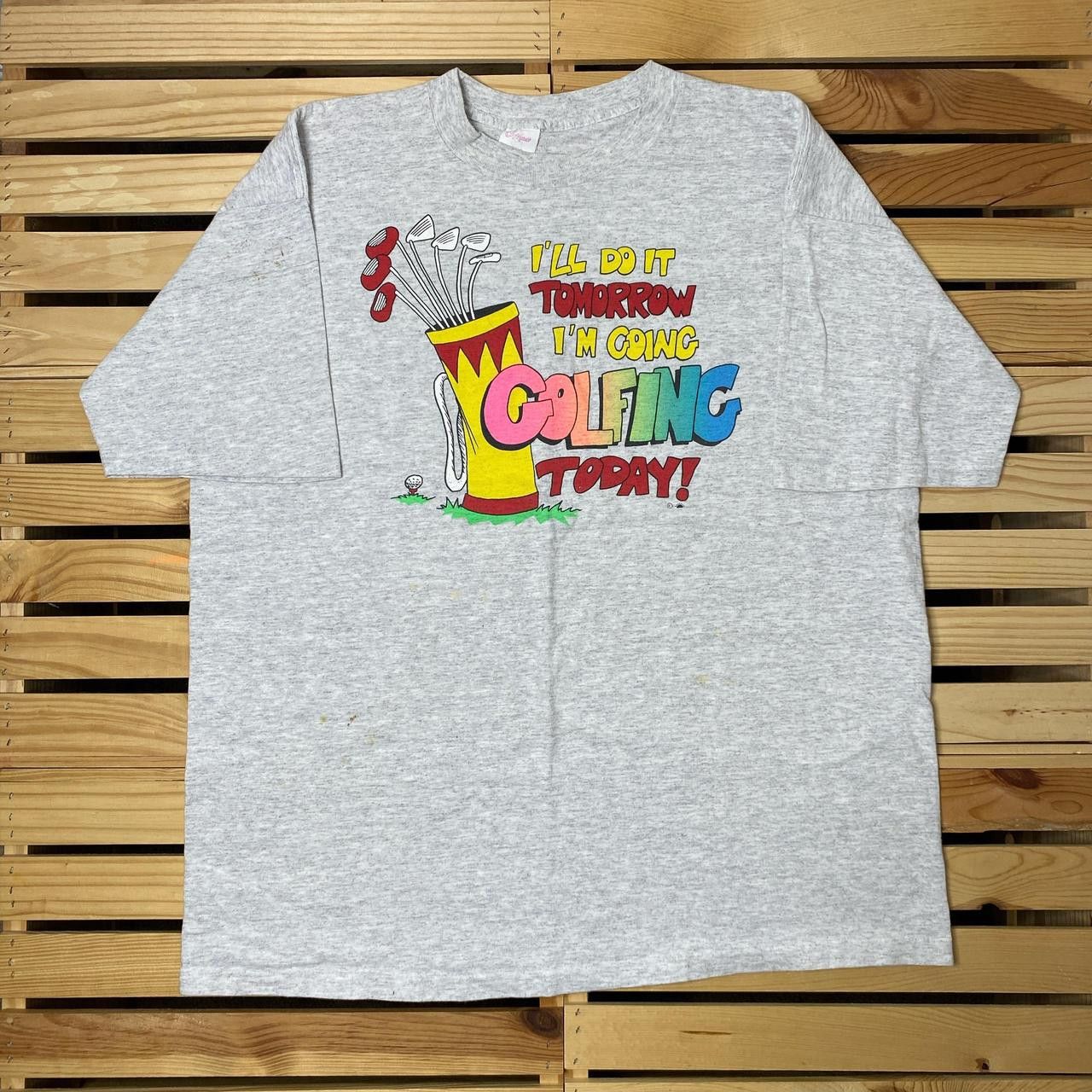 Other Vintage "...I'm Going Golfing Today!" Gray Golf Tee Size 2XL Size US XXL / EU 58 / 5 - 1 Thumbnail